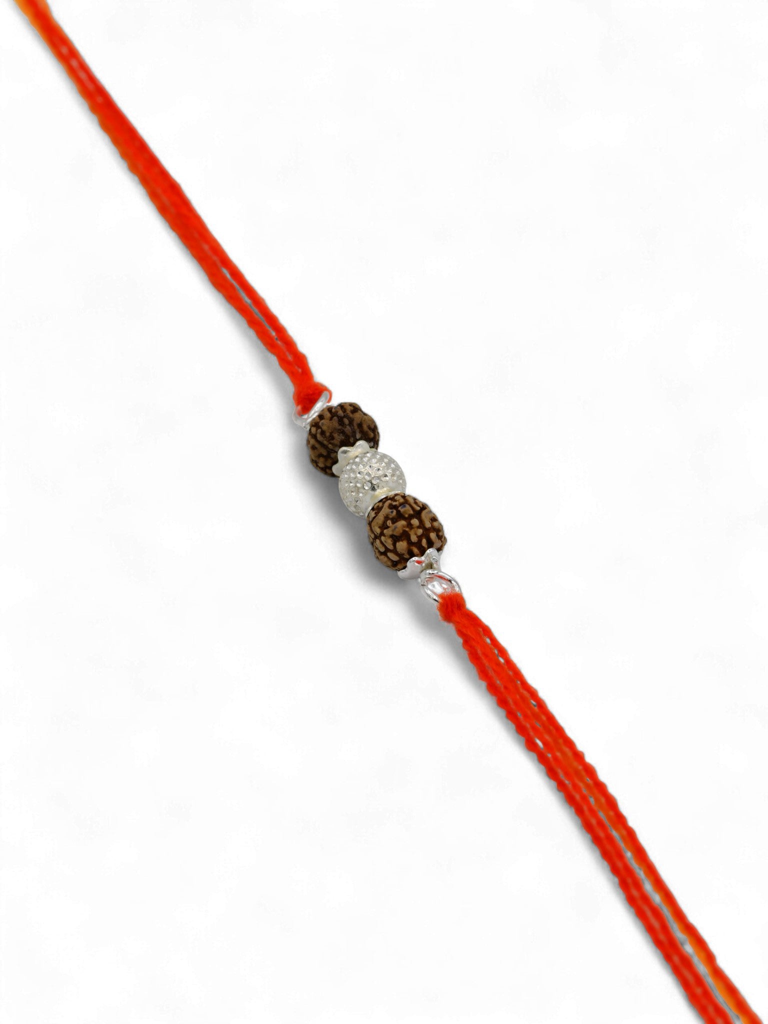 Silver Rudraksh Rakhi - Roop Darshan