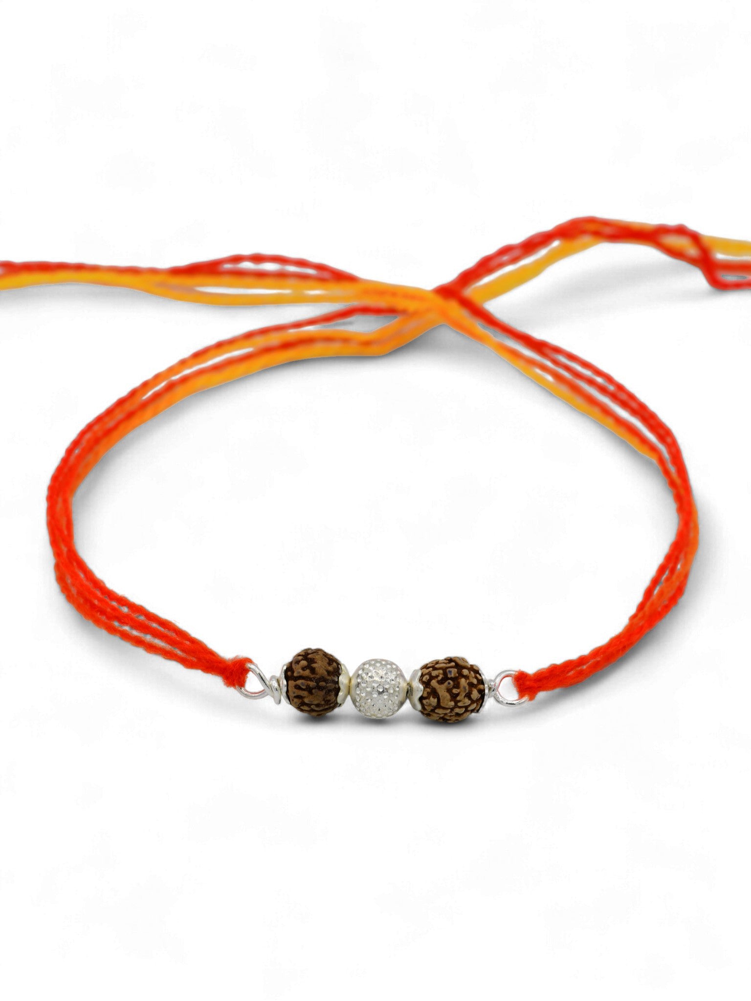 Silver Rudraksh Rakhi - Roop Darshan