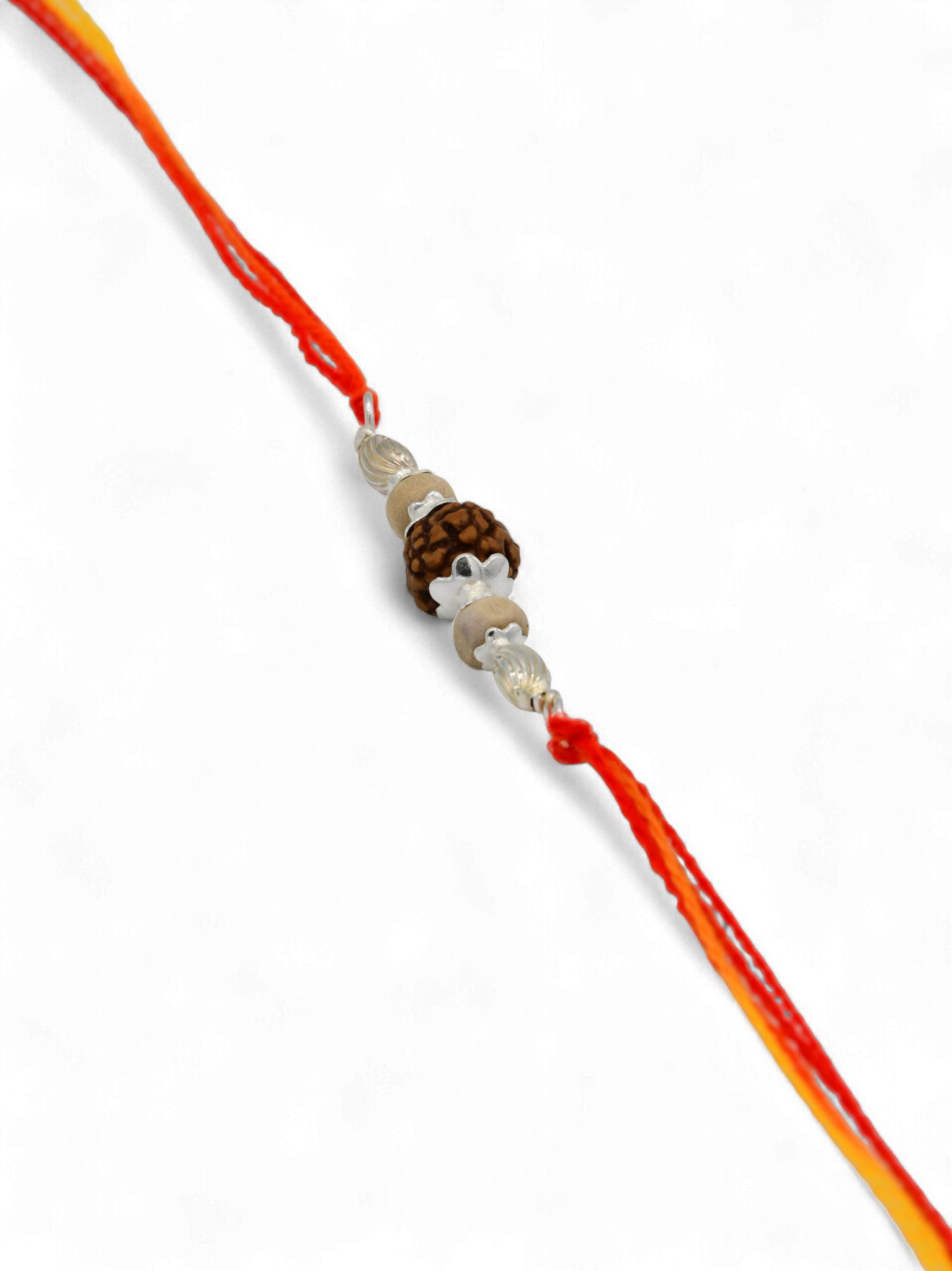 Silver Rudraksh Rakhi - Roop Darshan