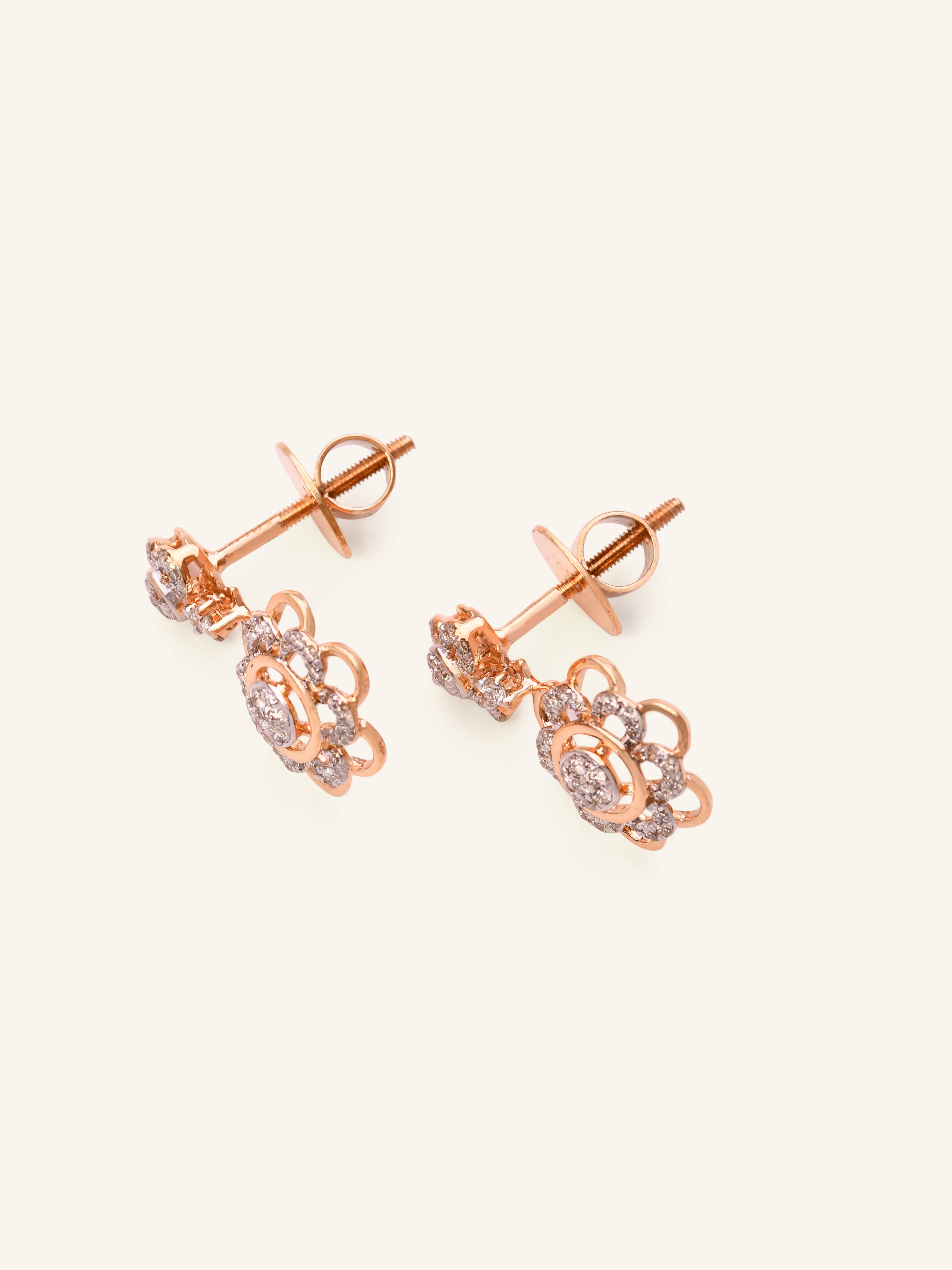 18ct Gold Dia Stud Earring NW 3.648 GMS 96 Dia 0.36ct - Roop Darshan