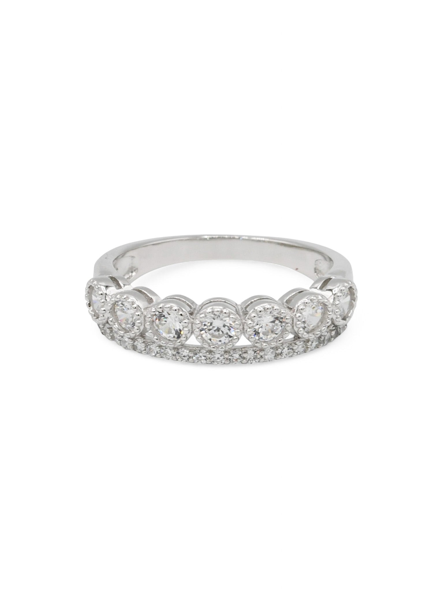 Sterling Silver CZ Ladies Ring