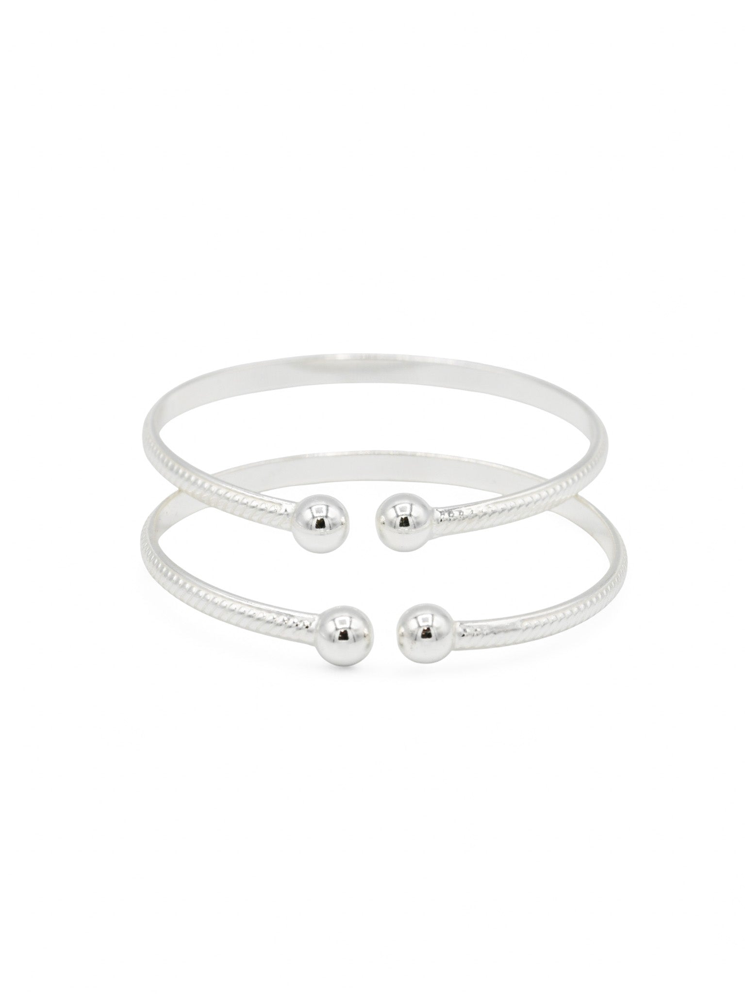 925 Sterling Silver Pair Baby Bangle - Roop Darshan