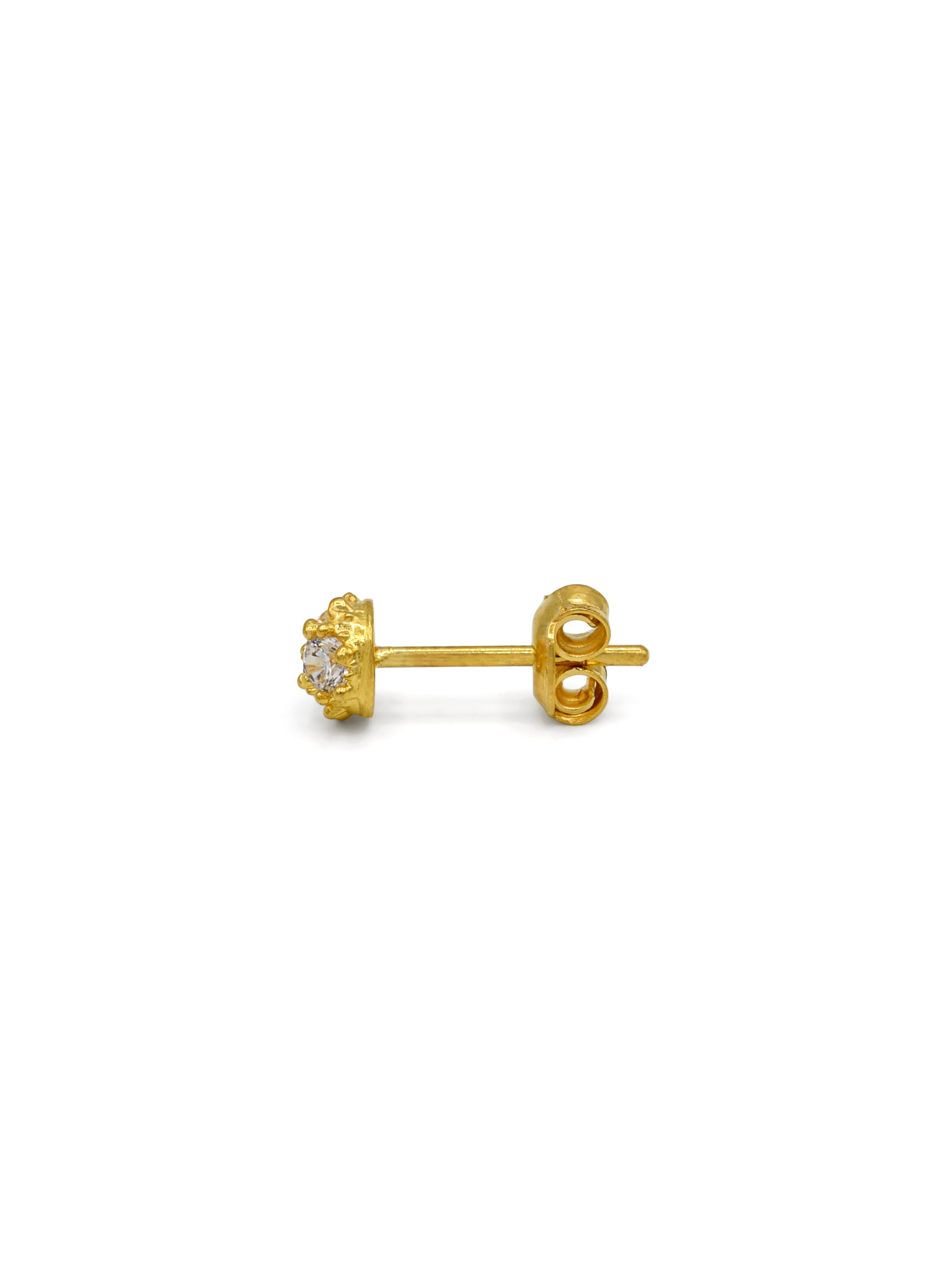 22ct Gold CZ Stud Earrings - Roop Darshan