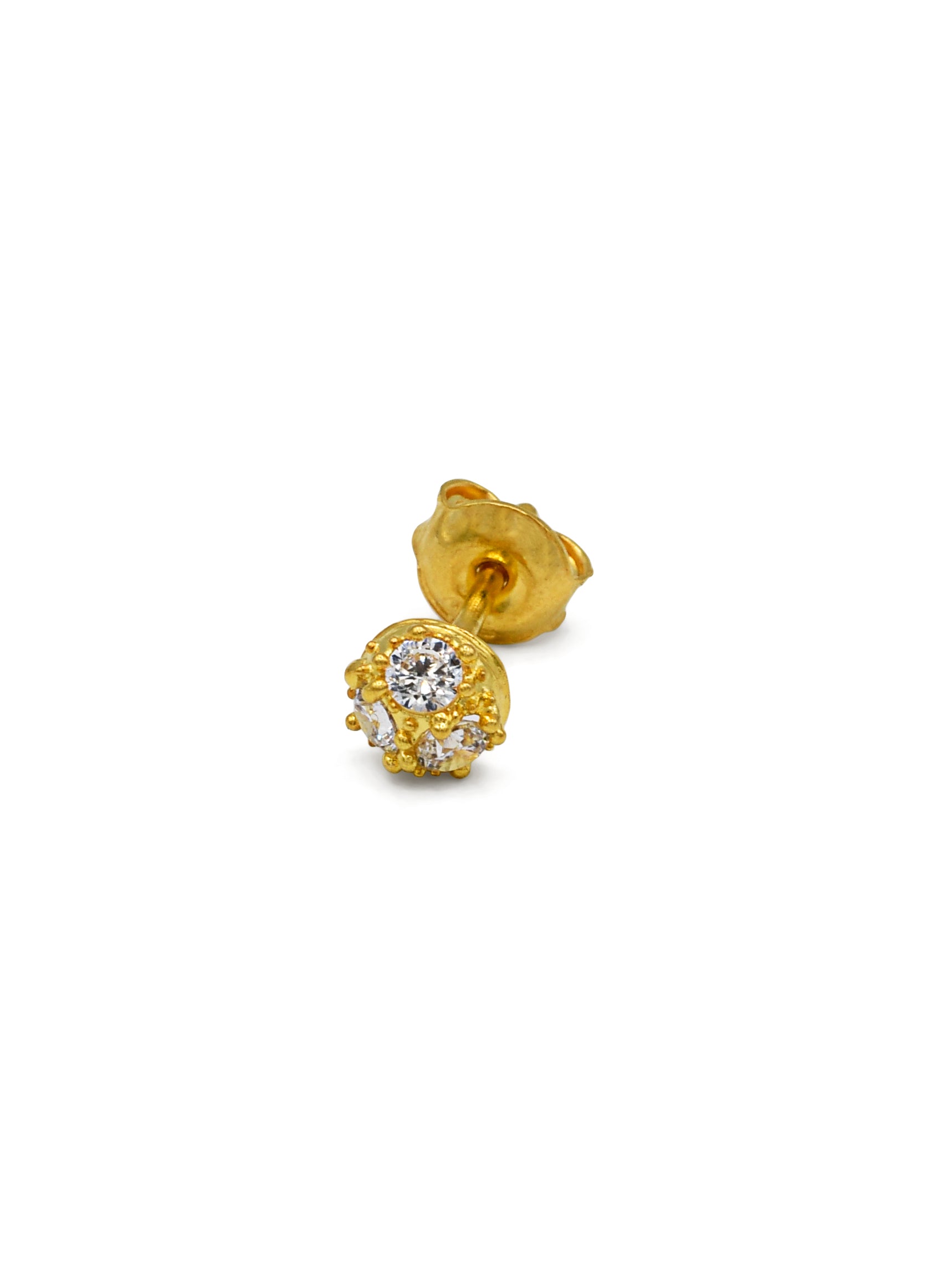 22ct Gold CZ Stud Earrings - Roop Darshan
