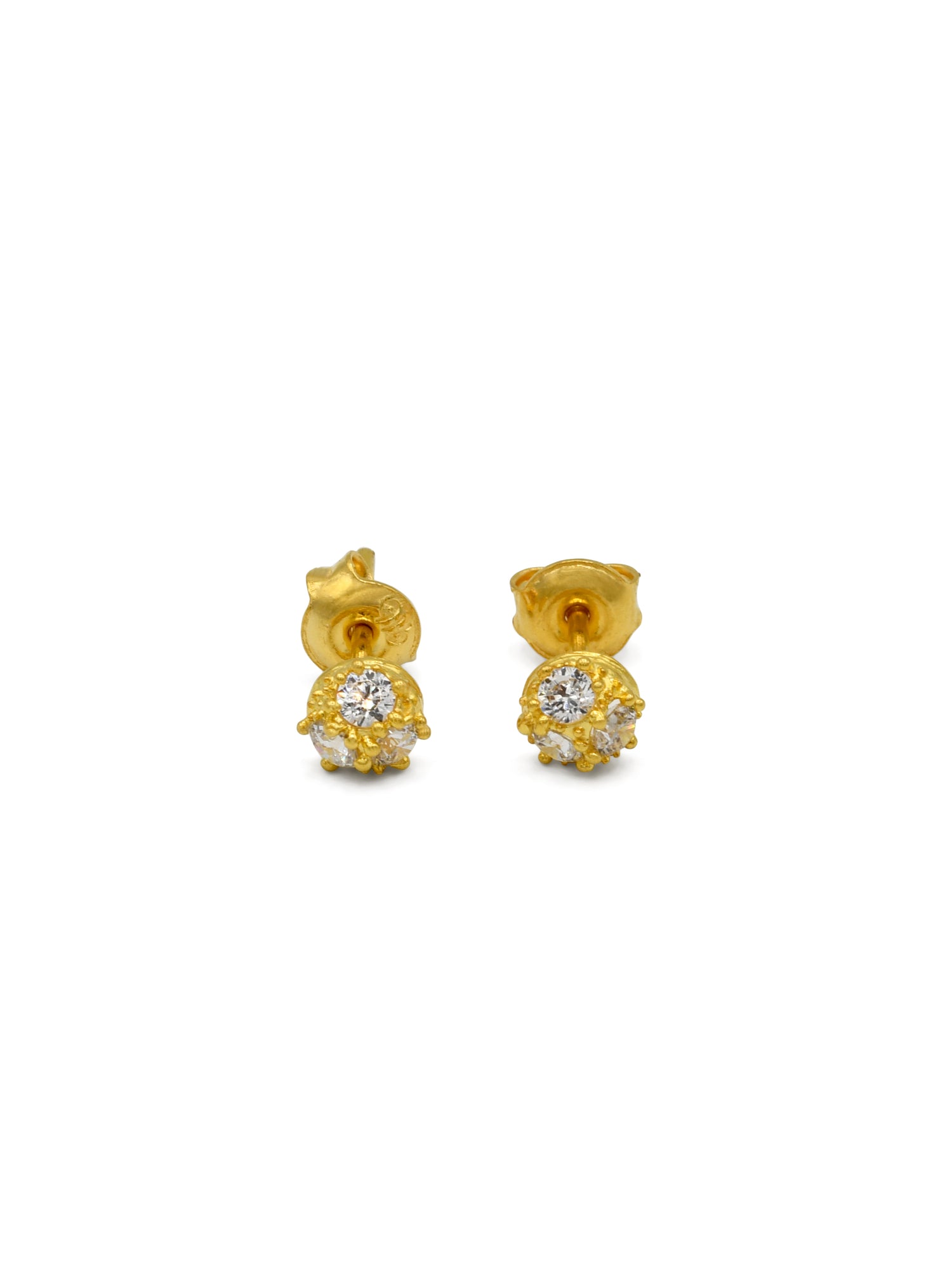 22ct Gold CZ Stud Earrings