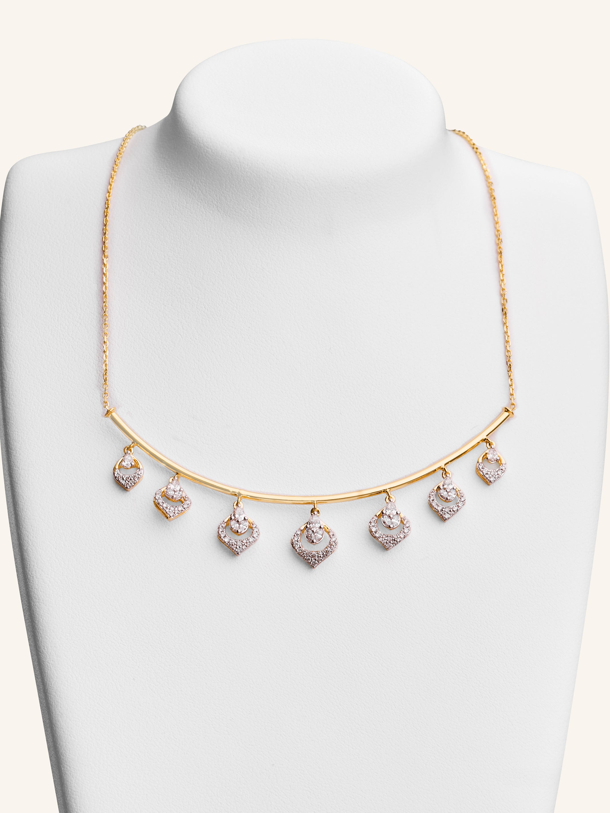 18ct Gold Diamond Necklace - Roop Darshan