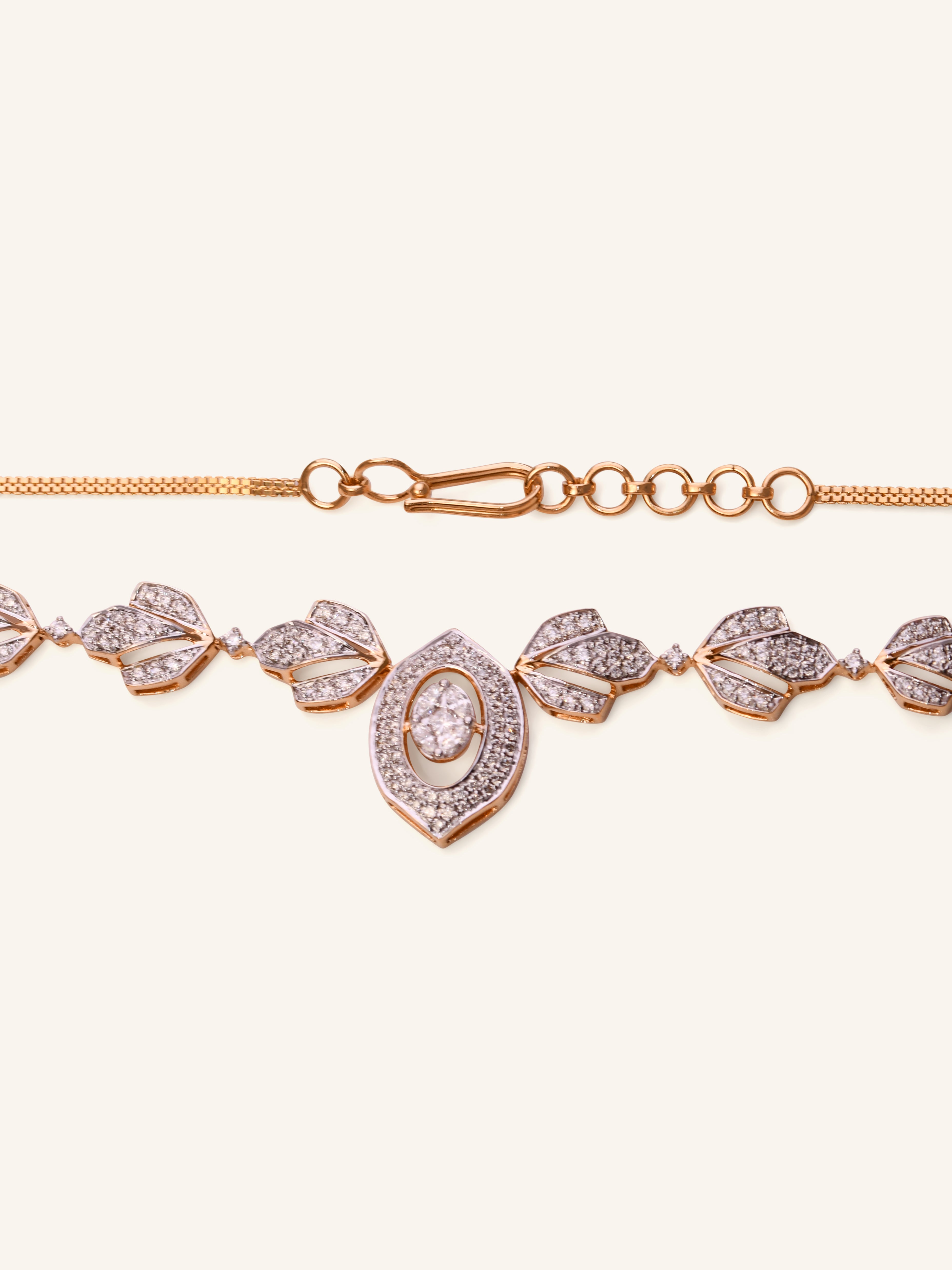 18ct Gold Dia Fancy Chain NW 11.394 GMS 269 Dia 1.43ct - Roop Darshan