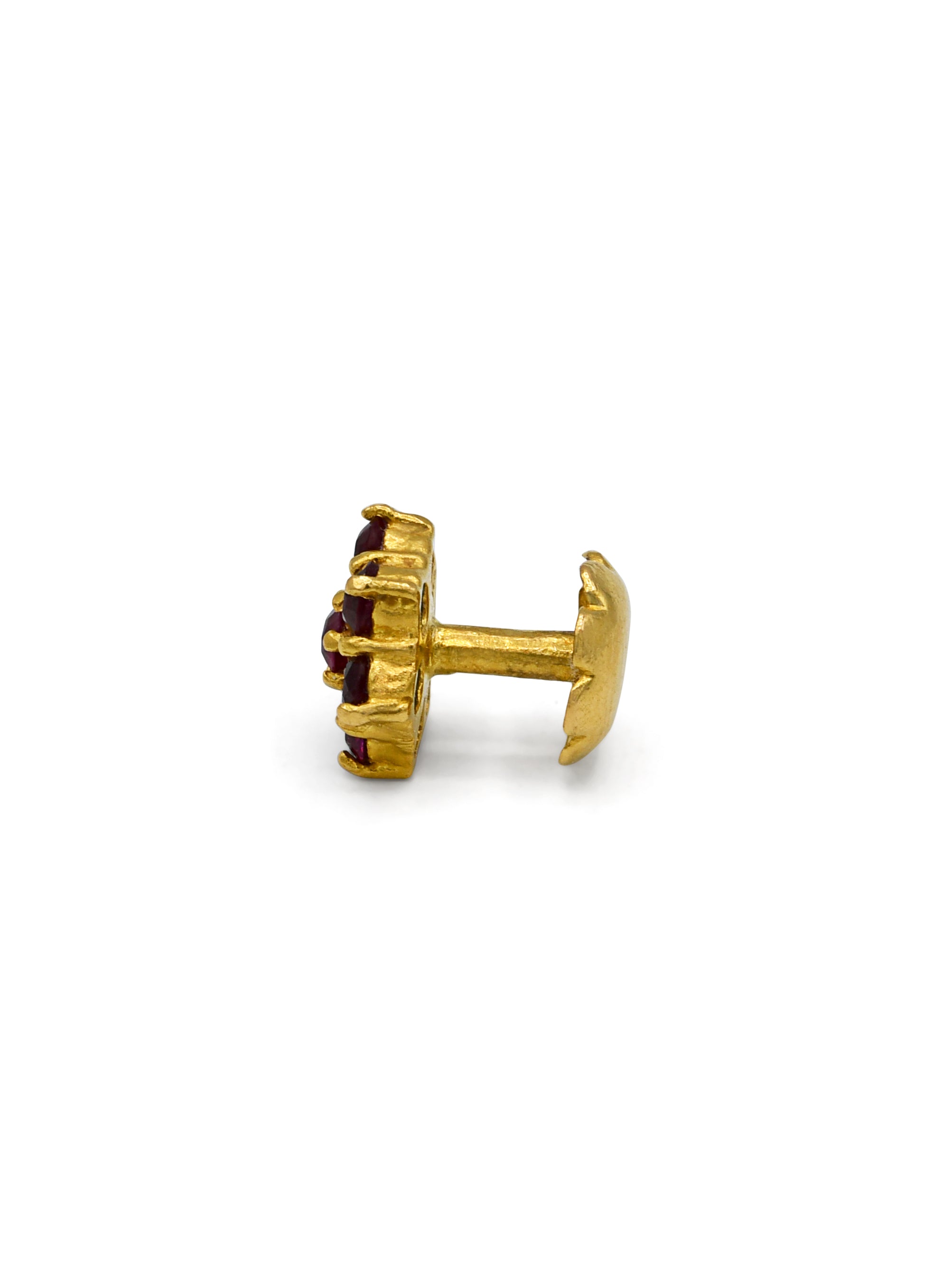 22ct Gold Pink CZ Stud Earrings