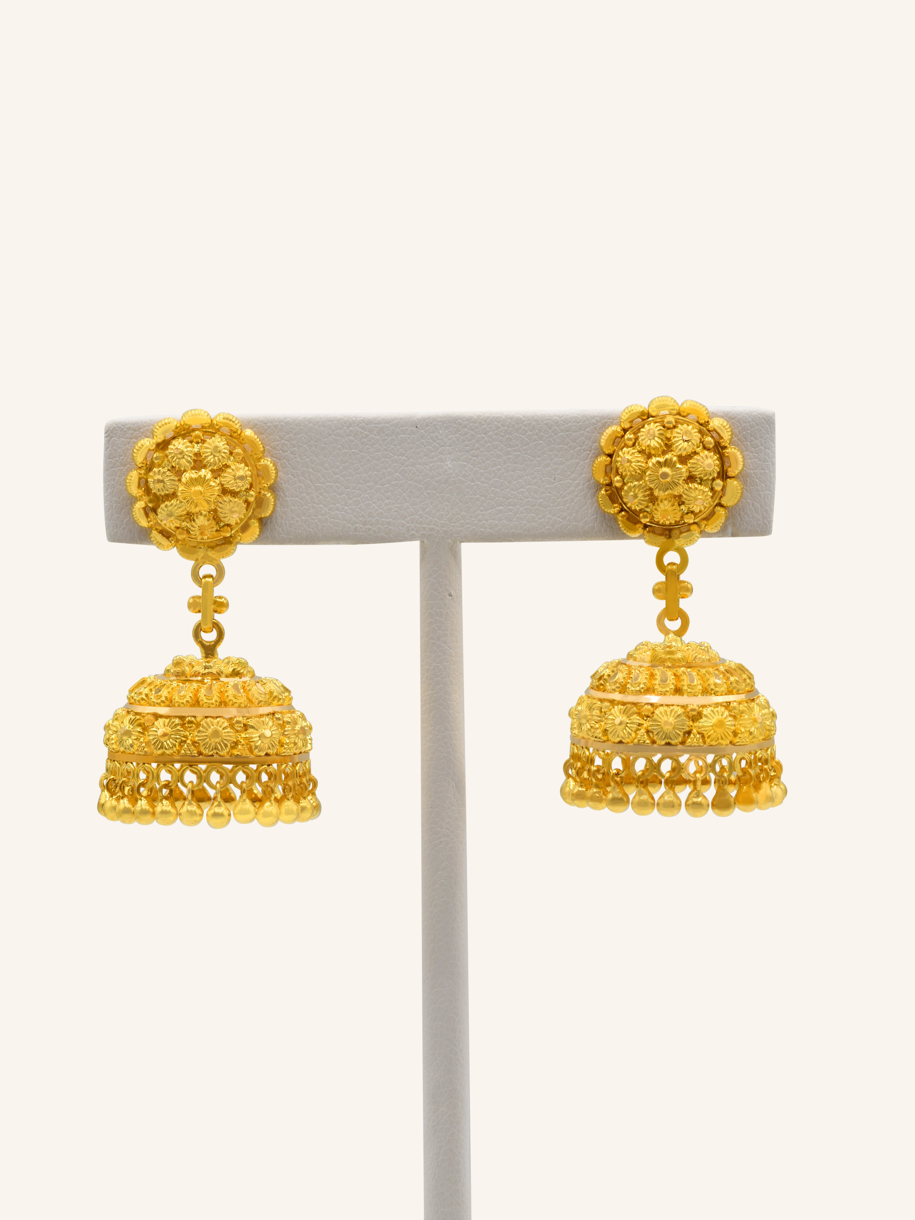 22ct Gold Jhumki Earring - Roop Darshan