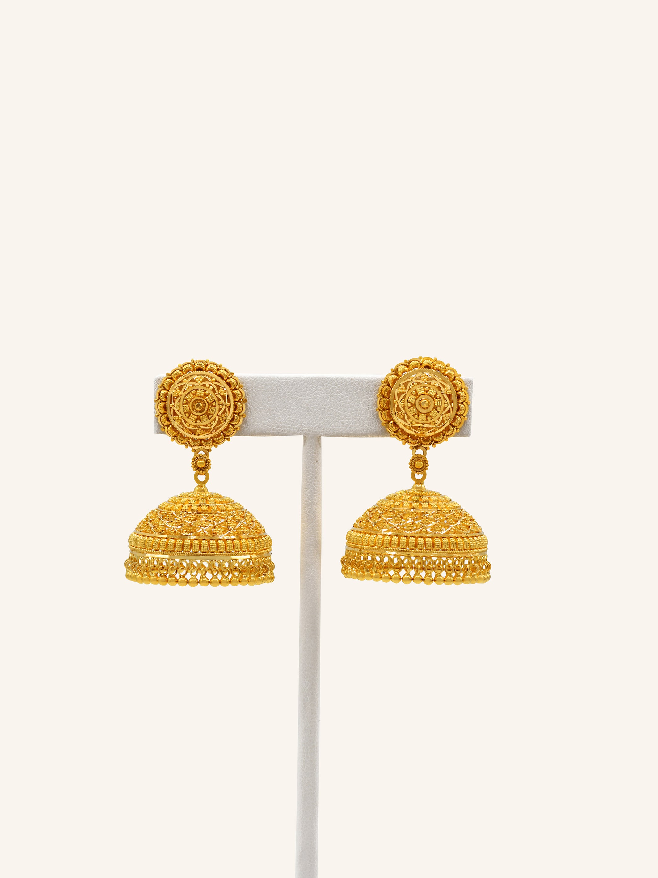 22ct Gold Jhumki Earring - Roop Darshan