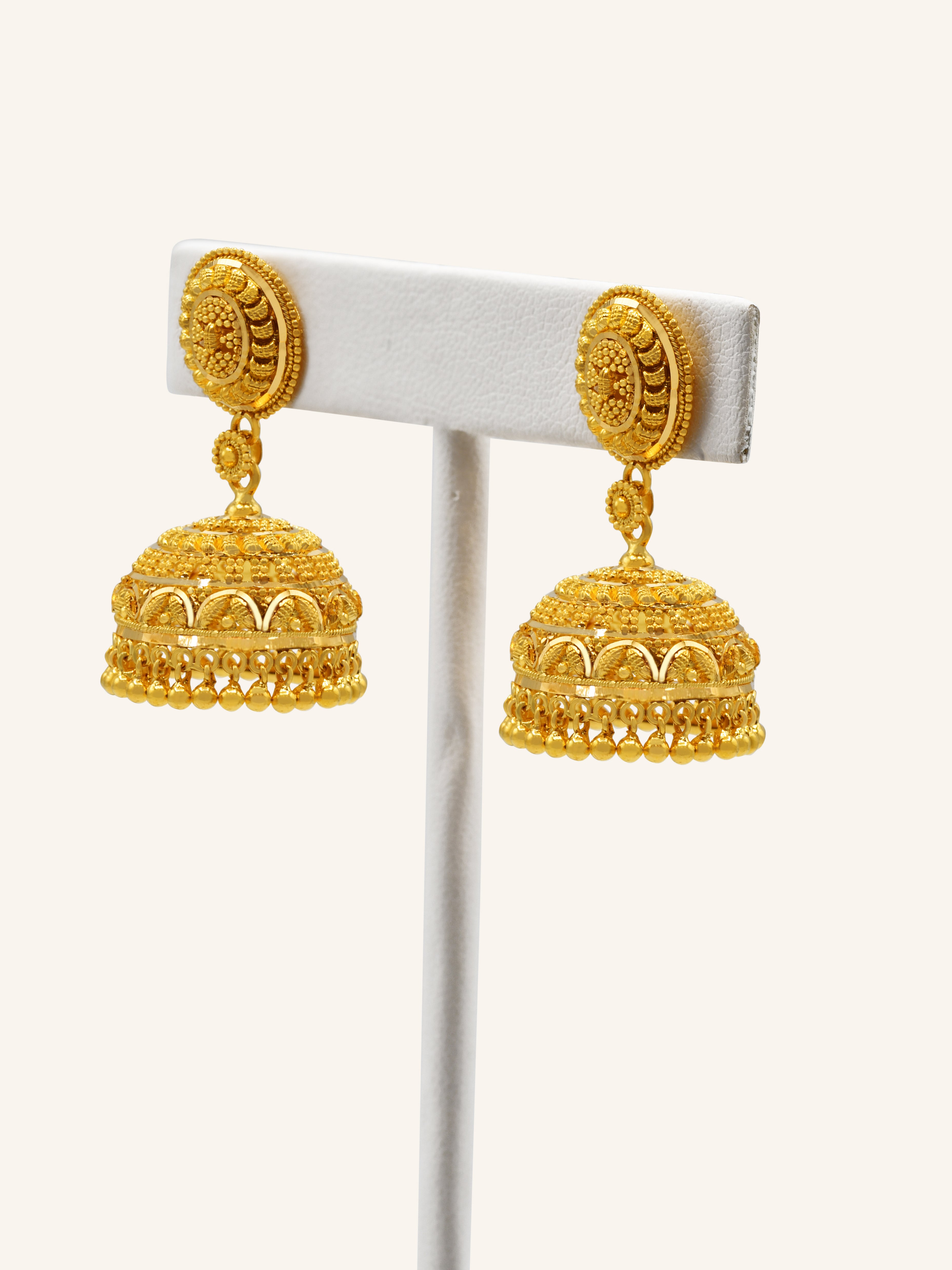 22ct Gold Jhumki Earring 13.59 GMS - Roop Darshan