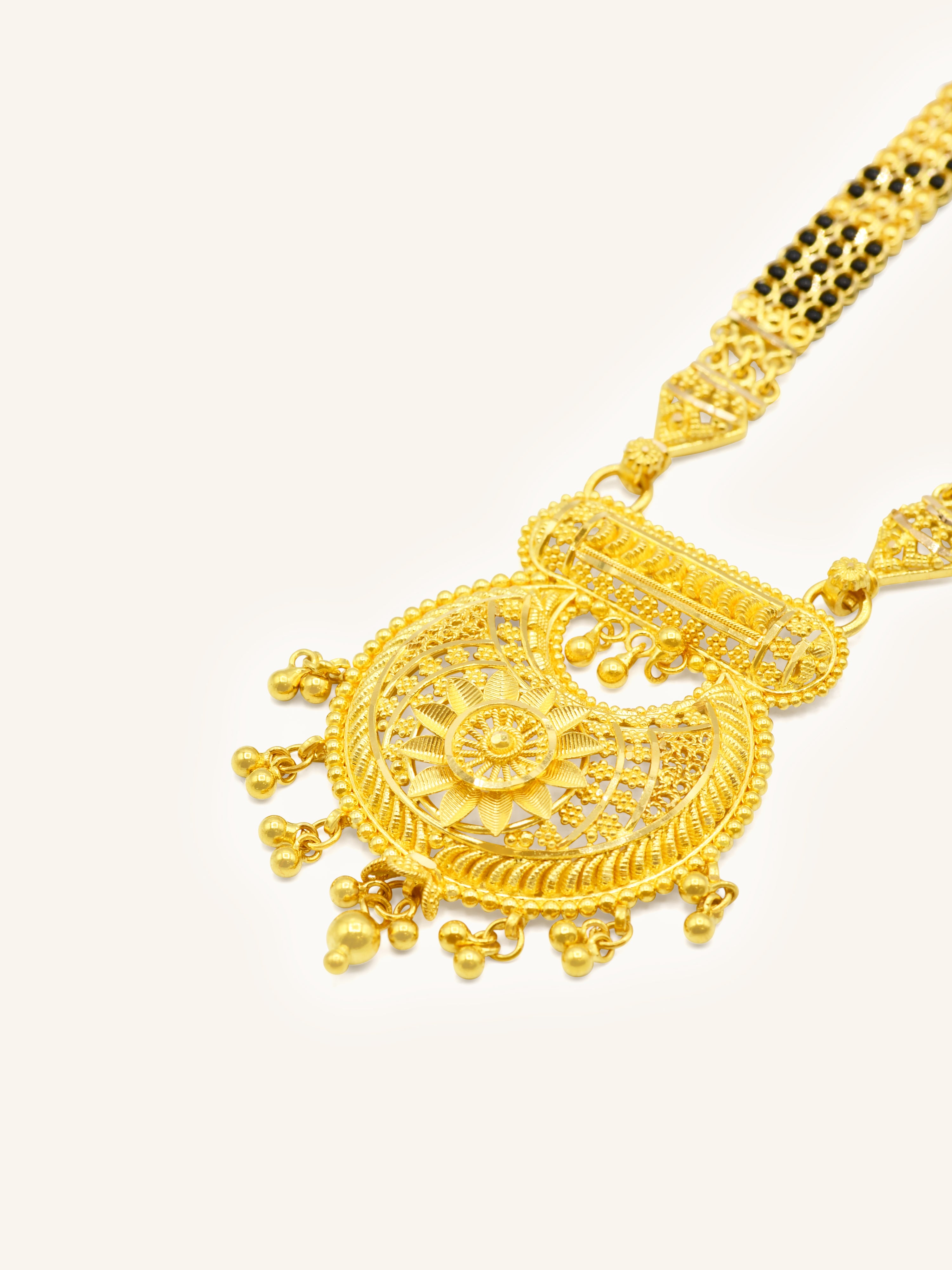 22ct Gold 3 Row Mangal Sutra 50.96 GMS - Roop Darshan