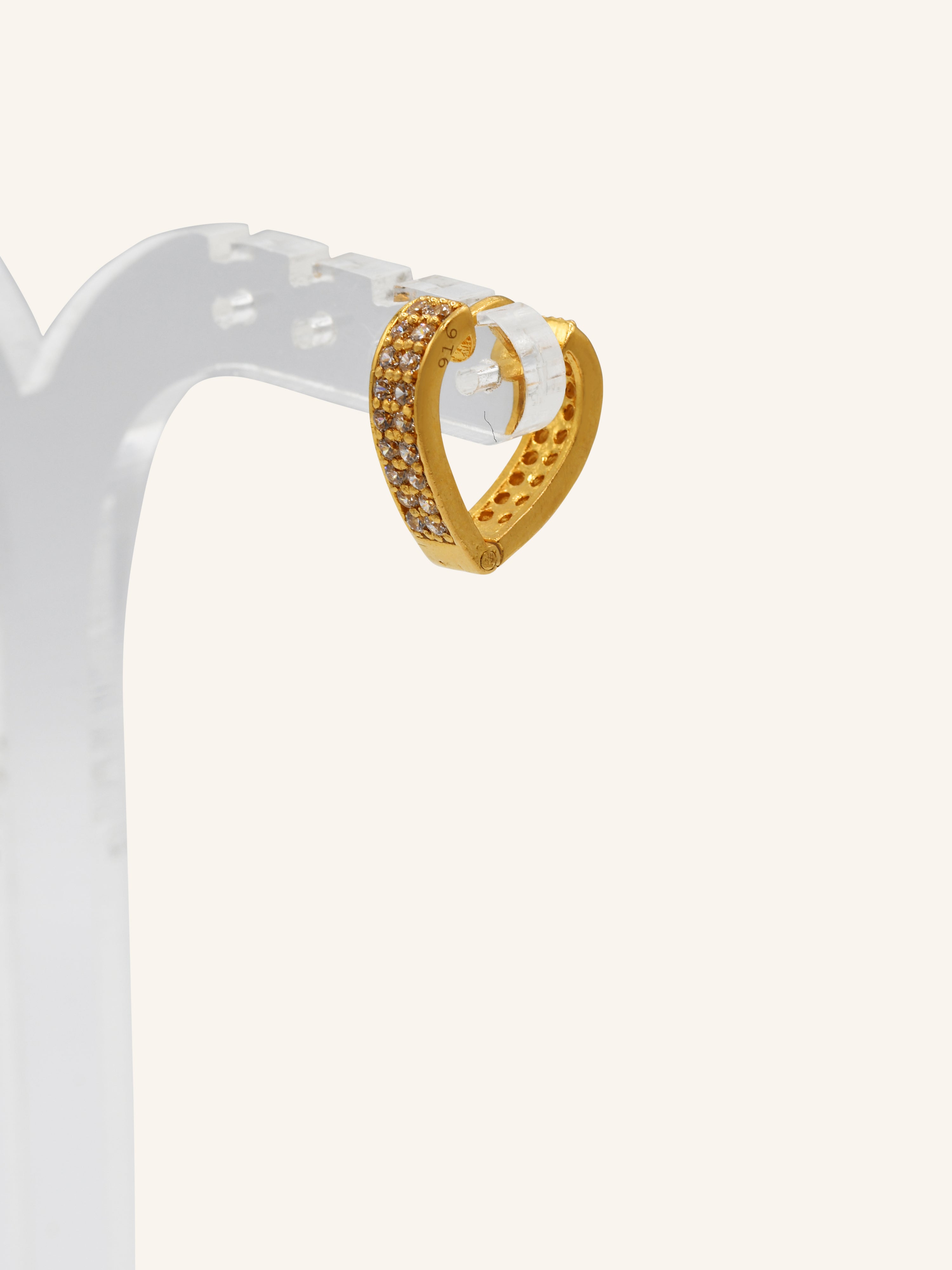 22ct Gold CZ Bali 4.36 GMS - Roop Darshan
