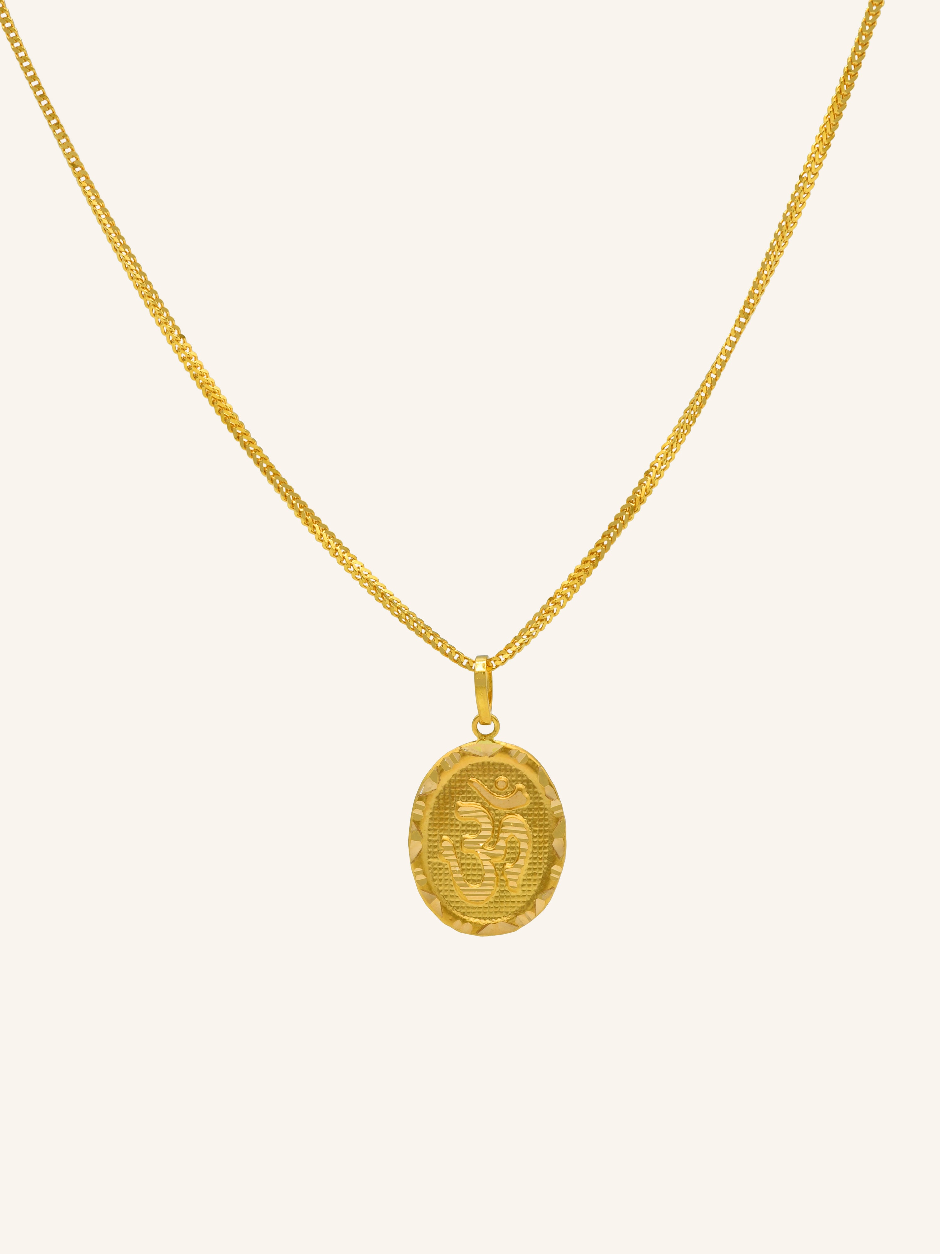 22ct Gold OM Pendant 0.71 GMS - Roop Darshan
