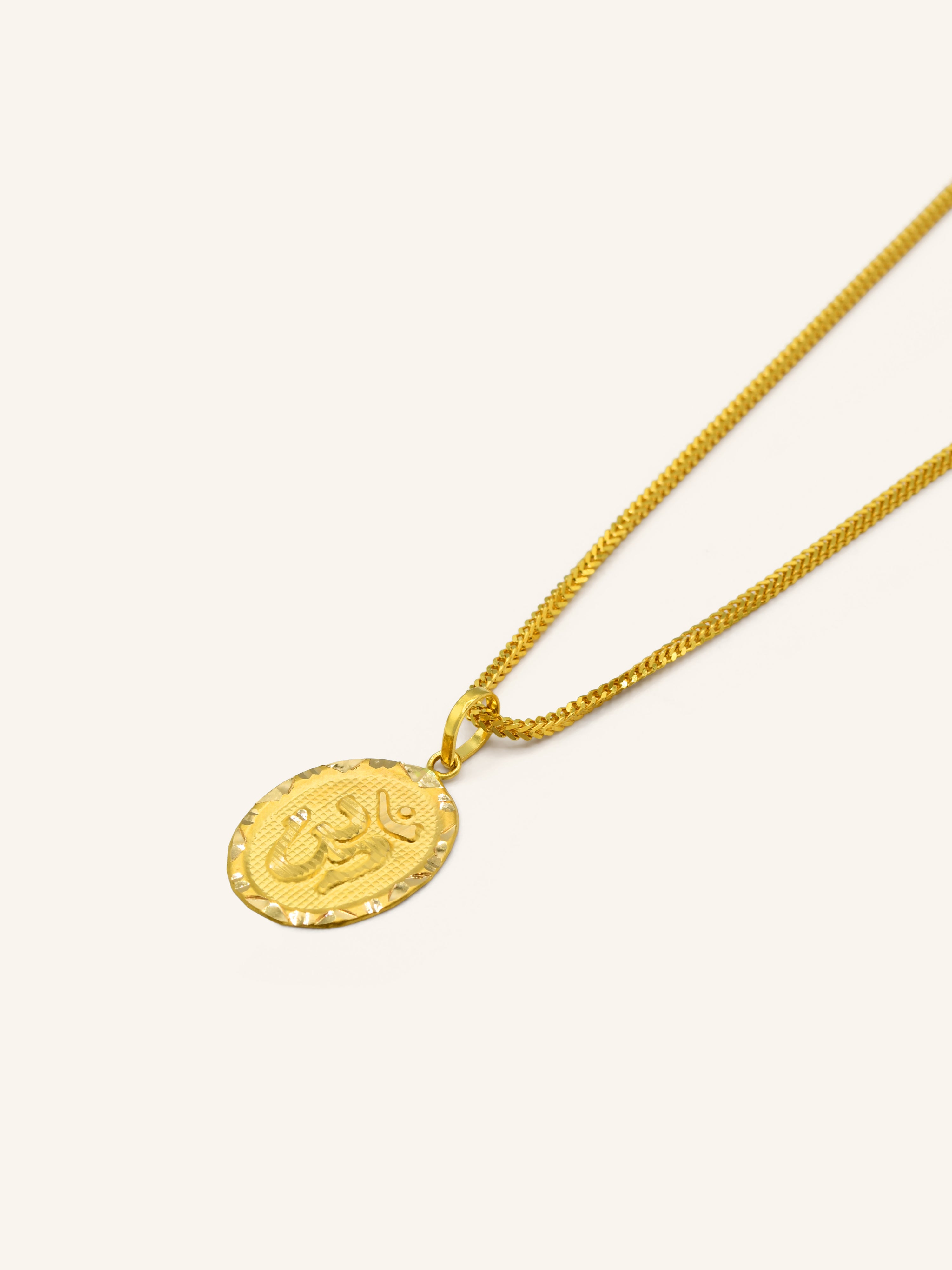 22ct Gold OM Pendant 0.71 GMS - Roop Darshan