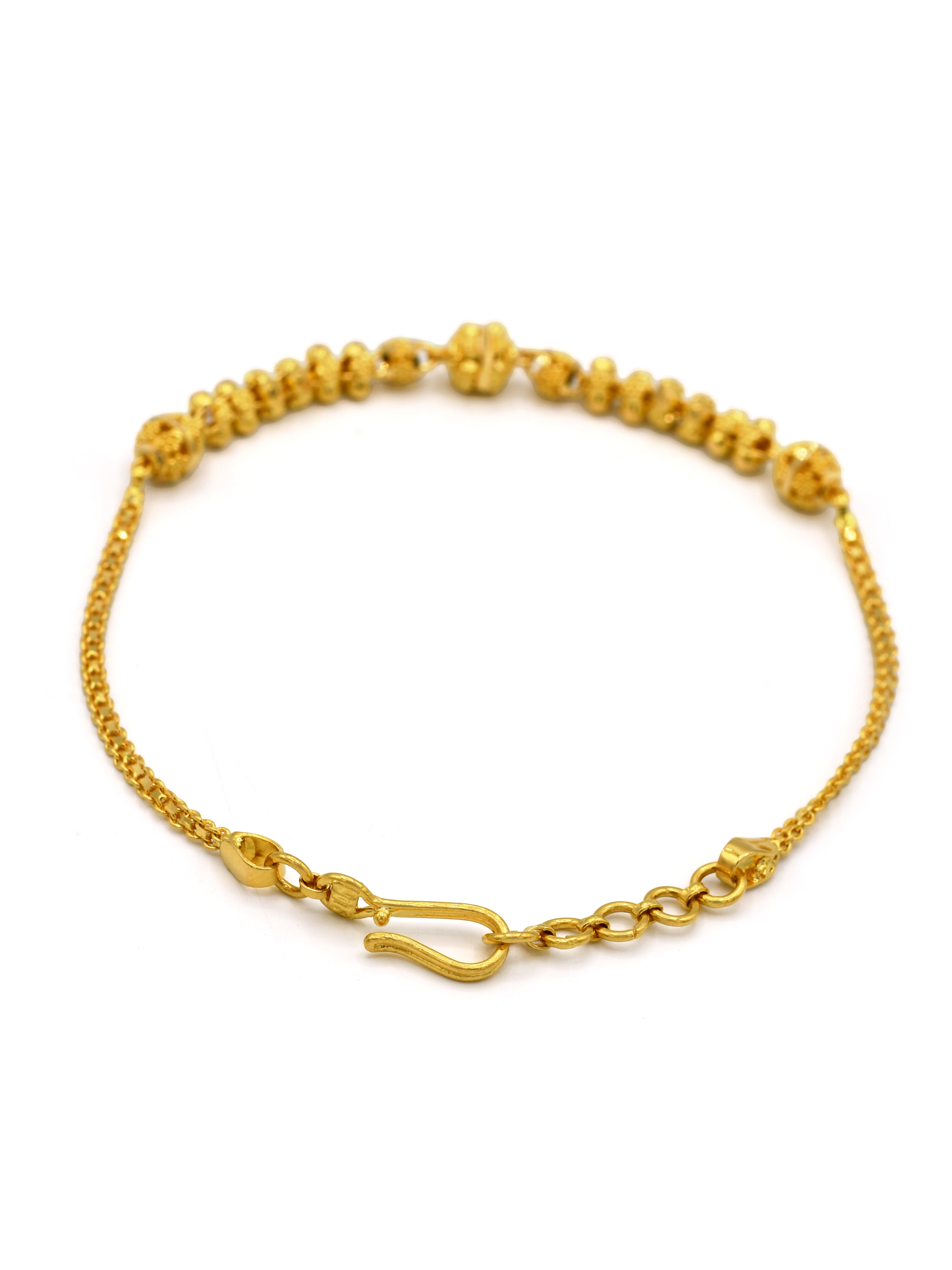 22ct Gold Ball Ladies Bracelet