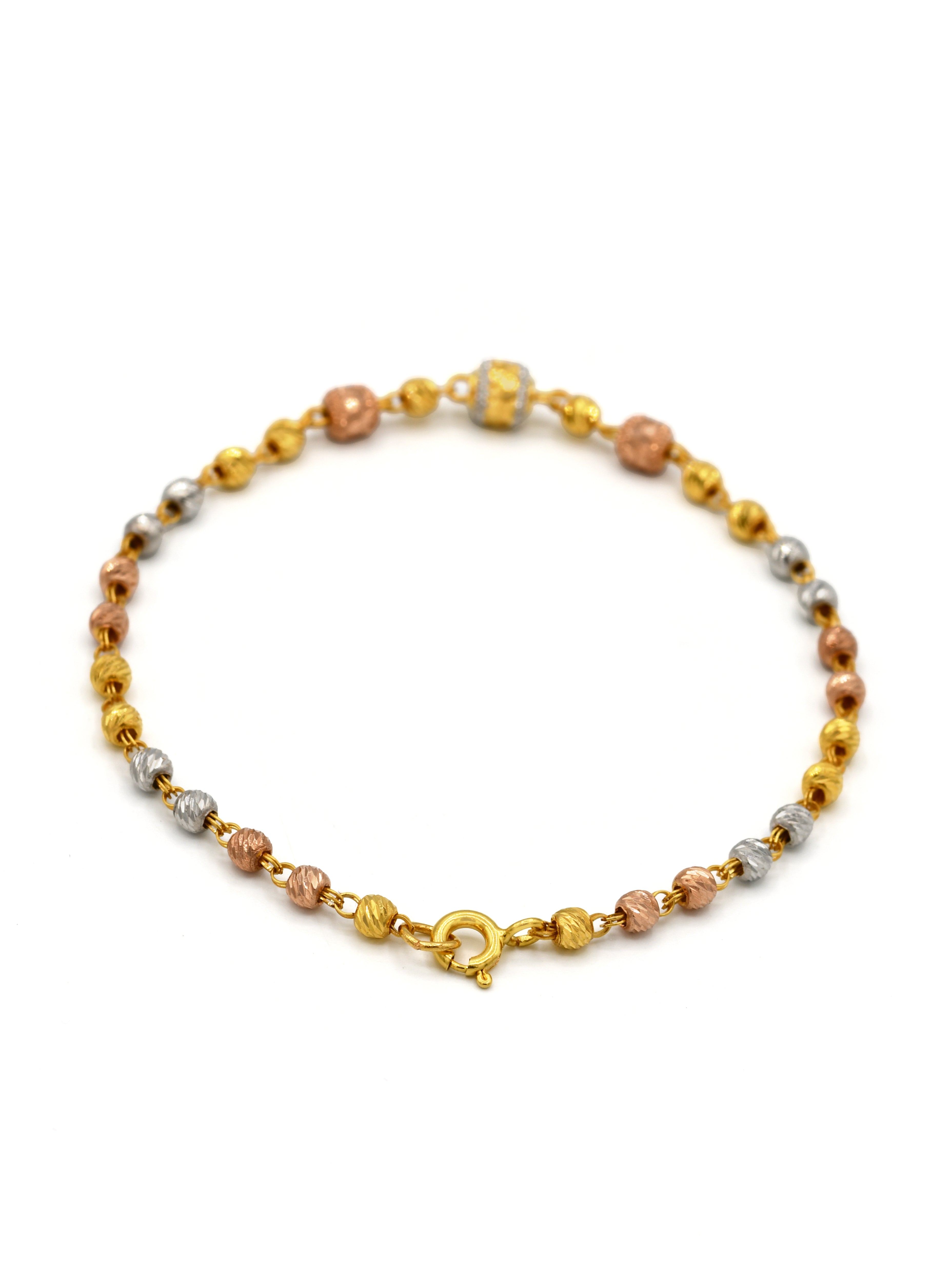 22ct Rose Gold Ball Ladies Bracelet