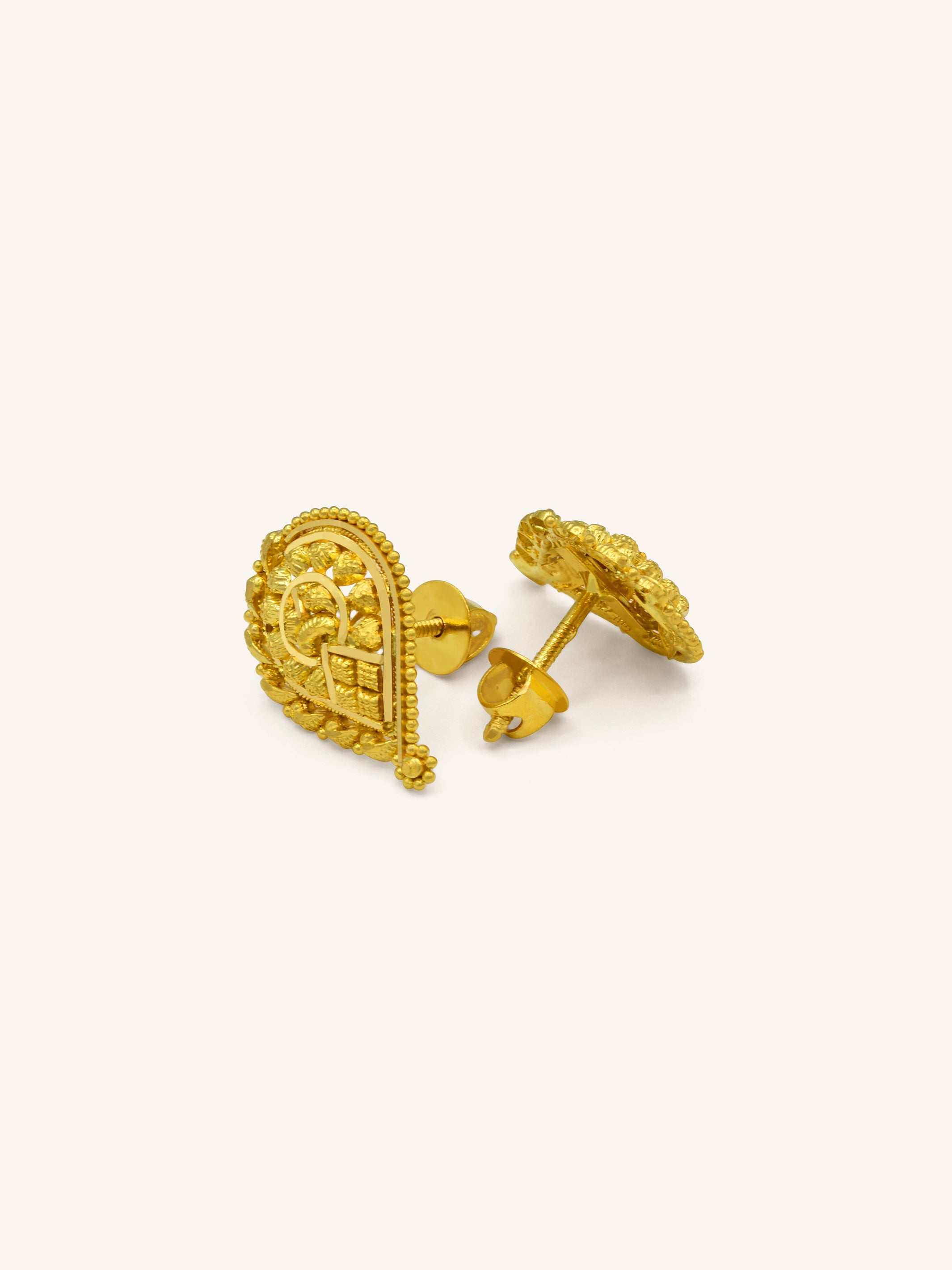 22ct Gold Stud Earring 3.78 GMS - Roop Darshan