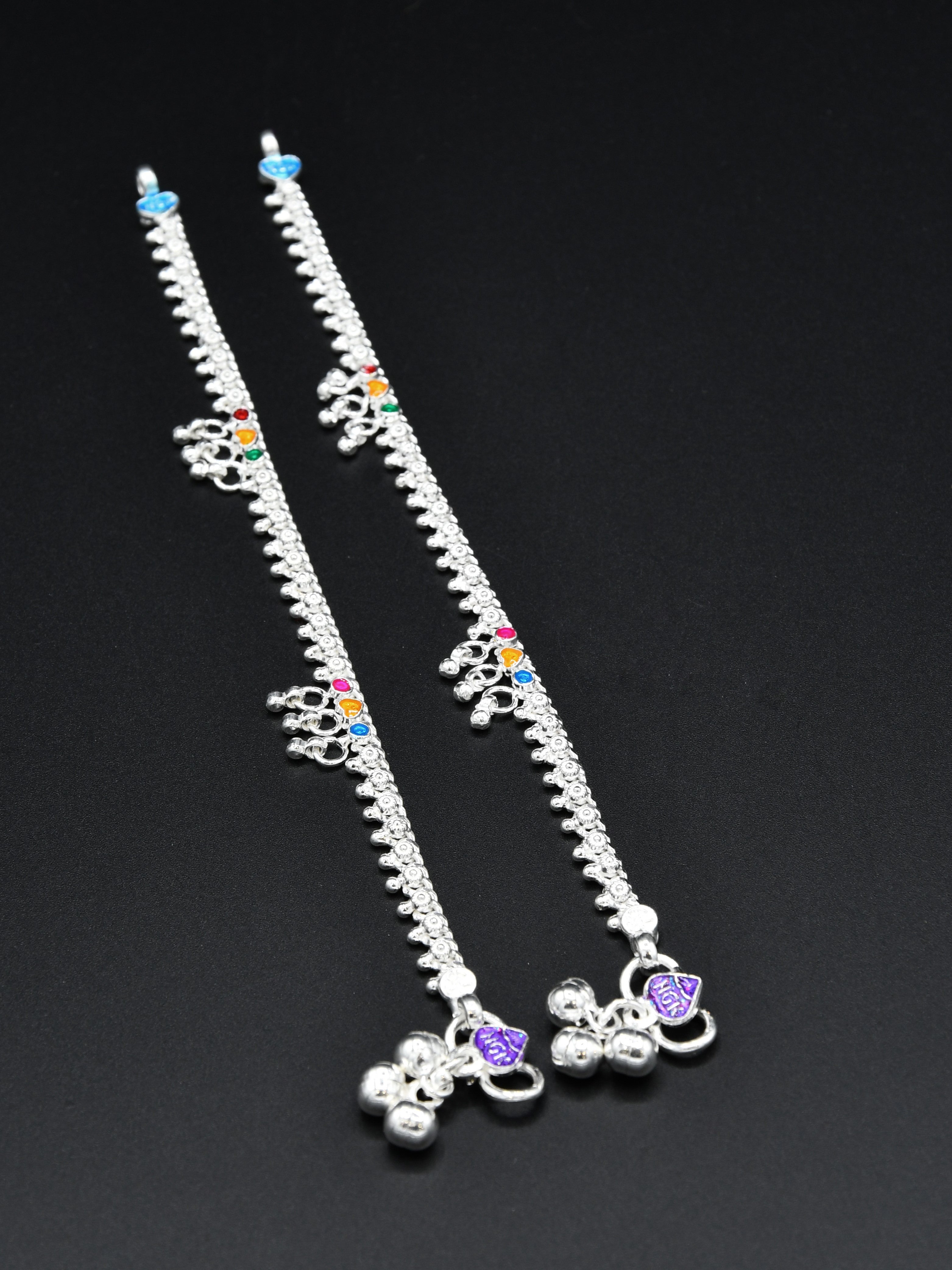 Baby Silver Anklets - Roop Darshan