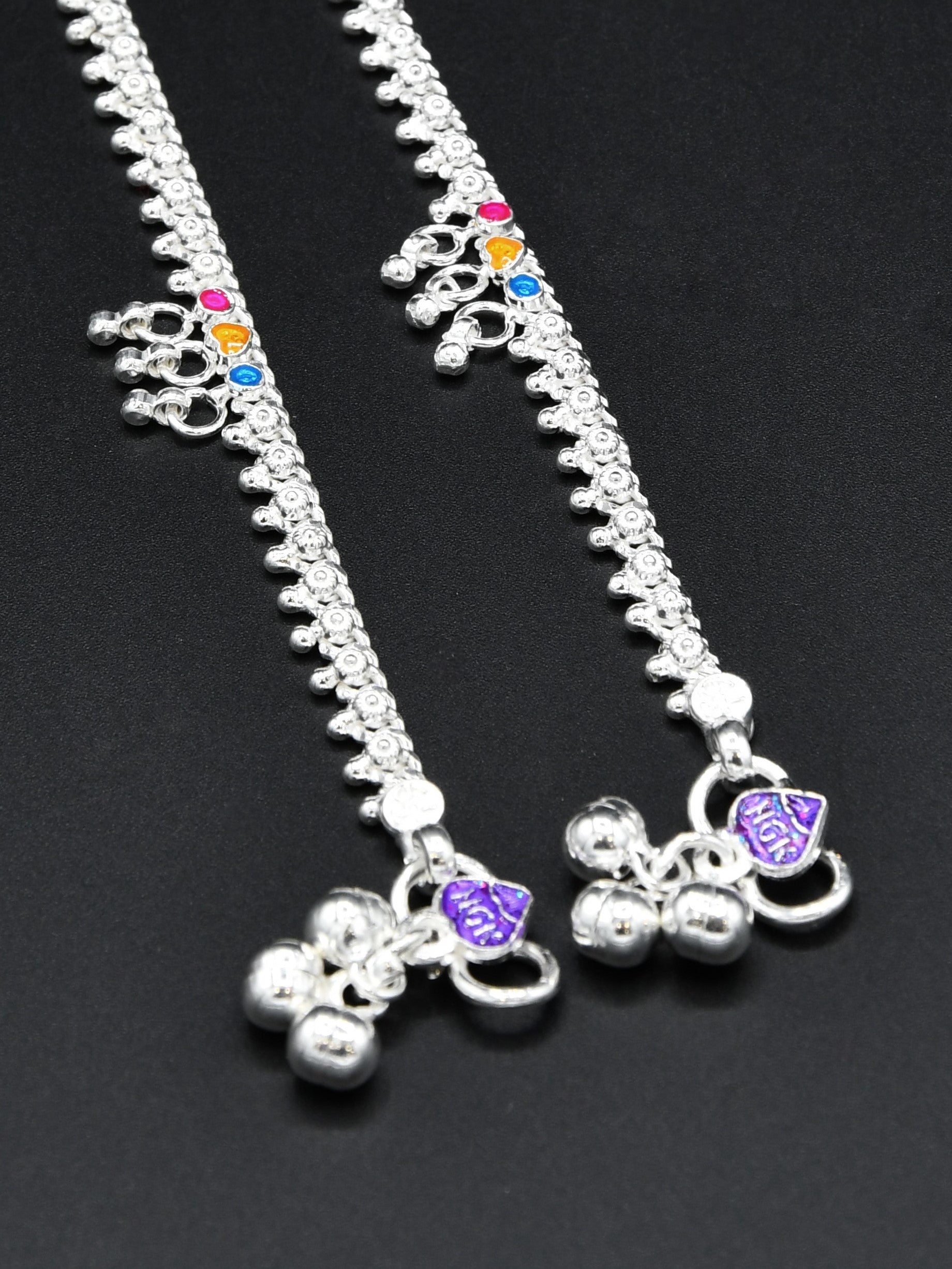 Baby Silver Anklets - Roop Darshan