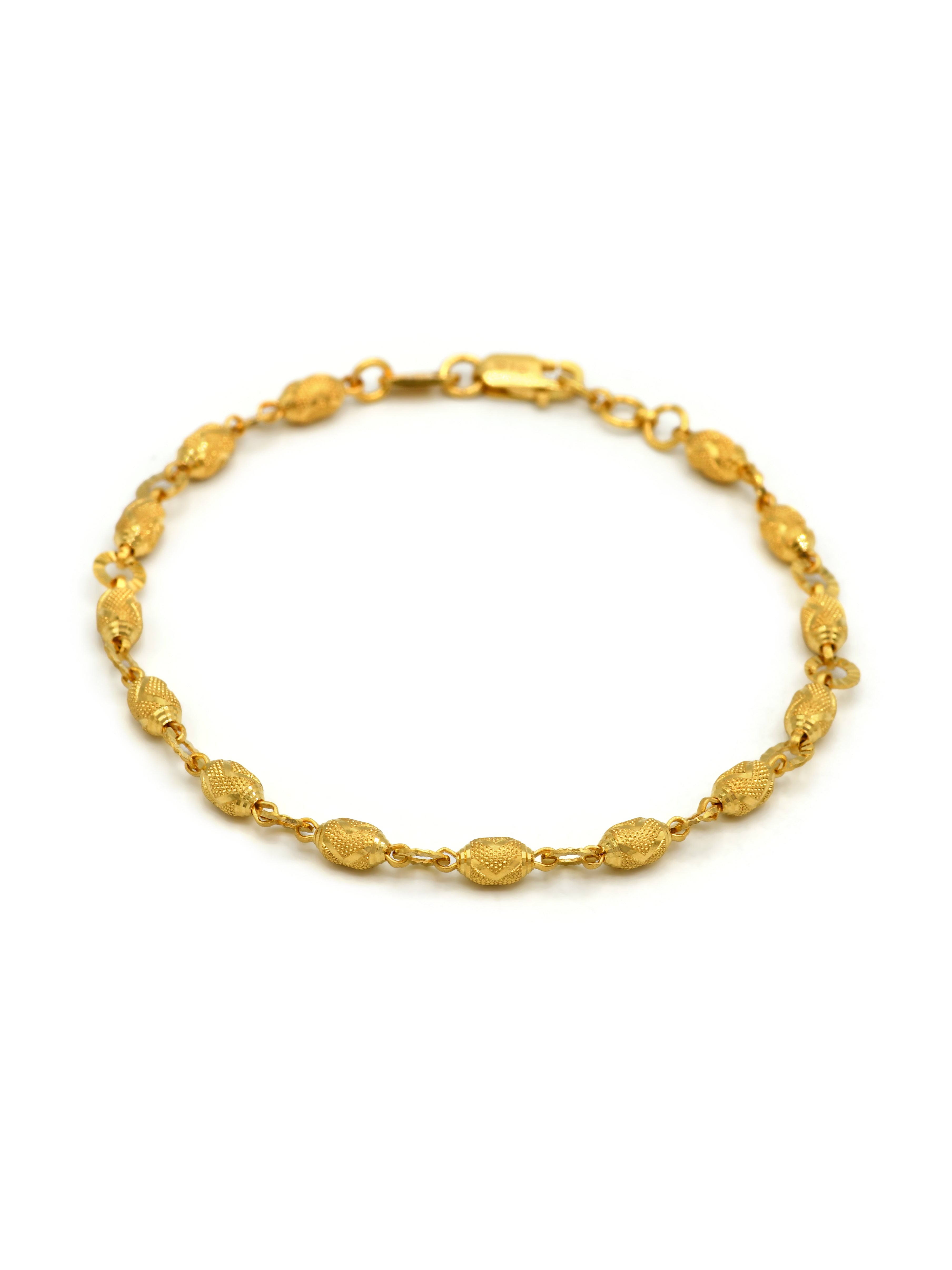 22ct Gold Ball Ladies Bracelet