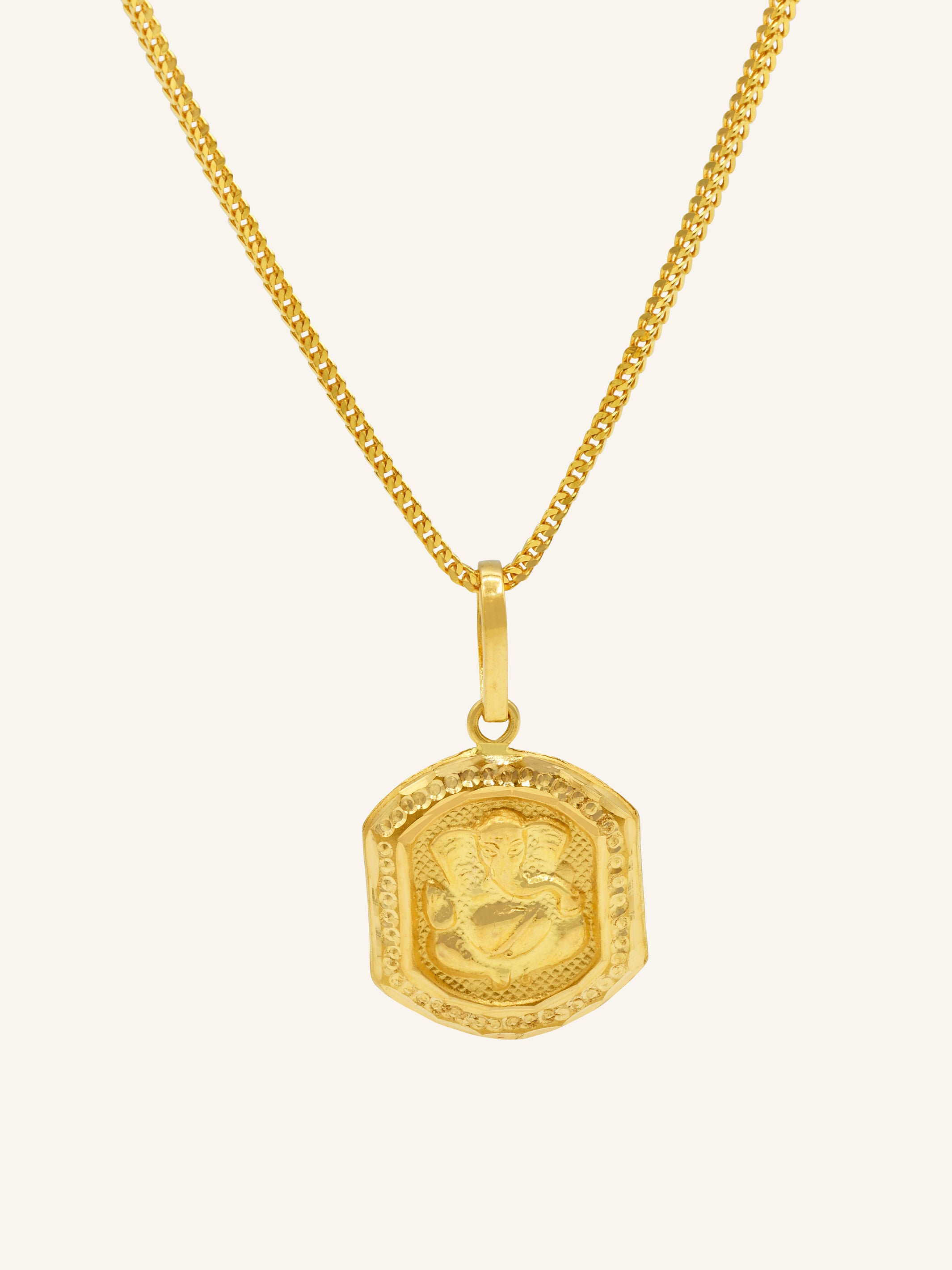 22ct Gold Ganesh Pendant - Roop Darshan
