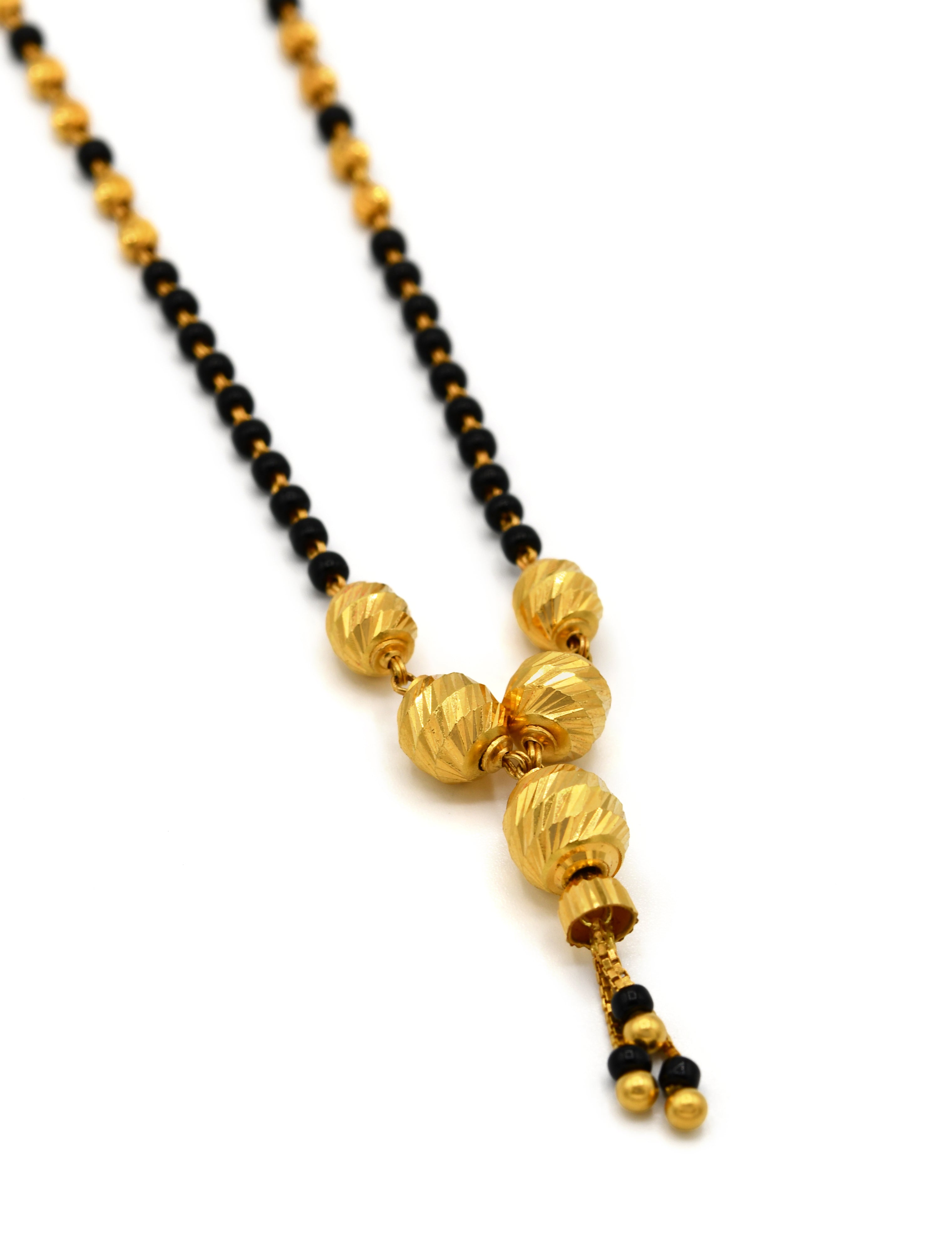 22ct Gold Ball Long Mangal Sutra - Roop Darshan