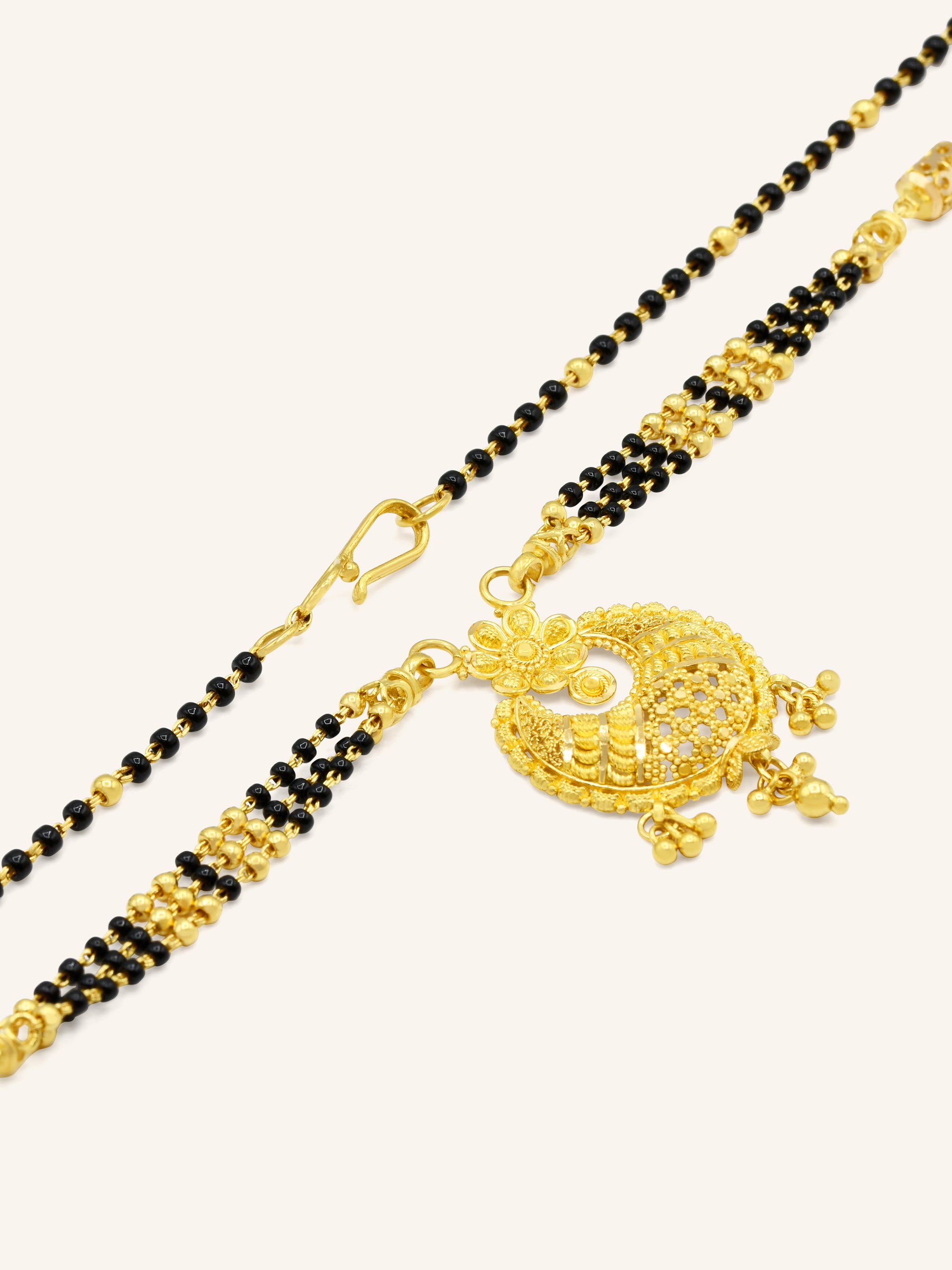 22ct Gold Three Row Mangal Sutra - Roop Darshan