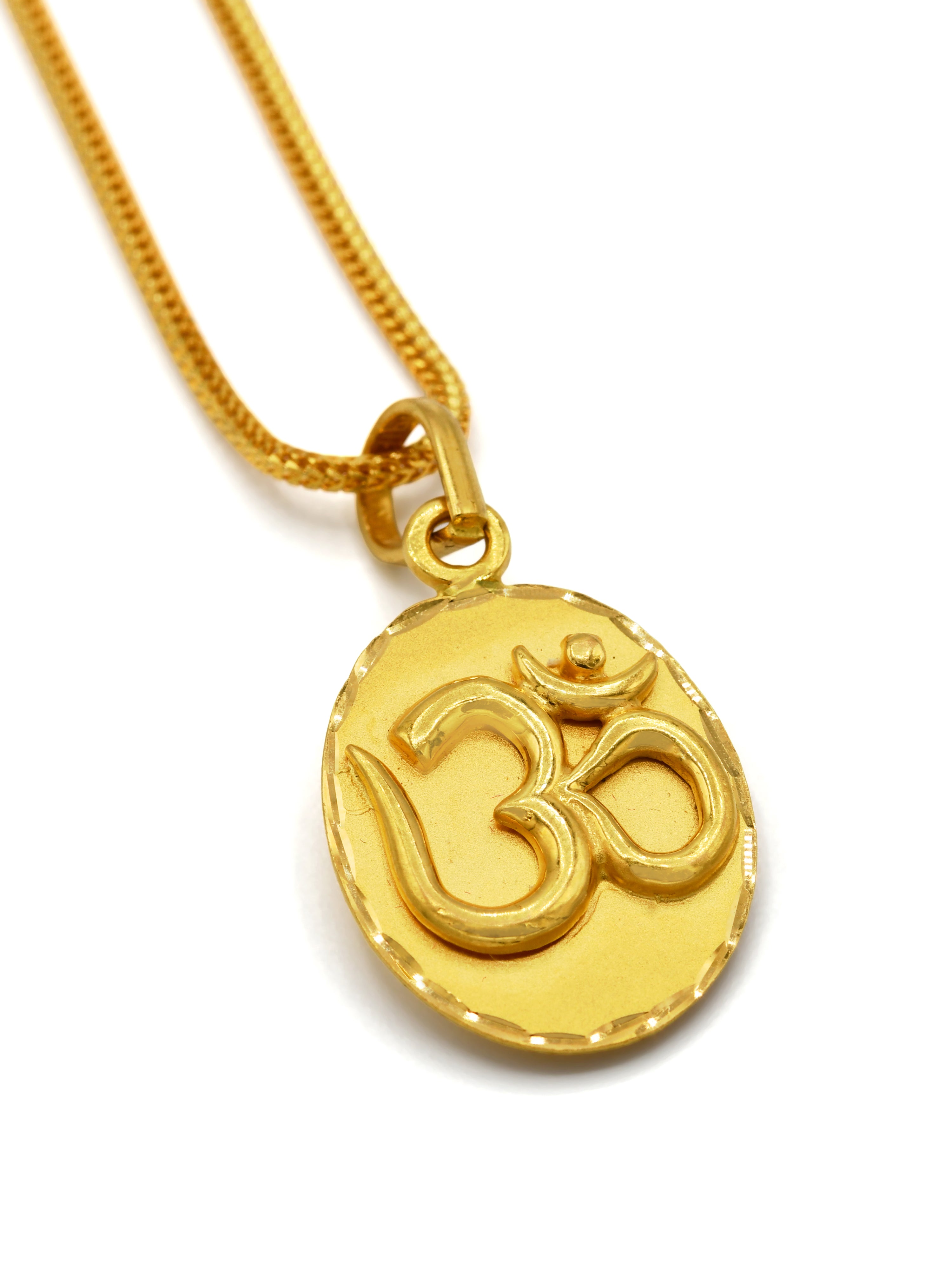 22ct Gold Om Pendant - Roop Darshan
