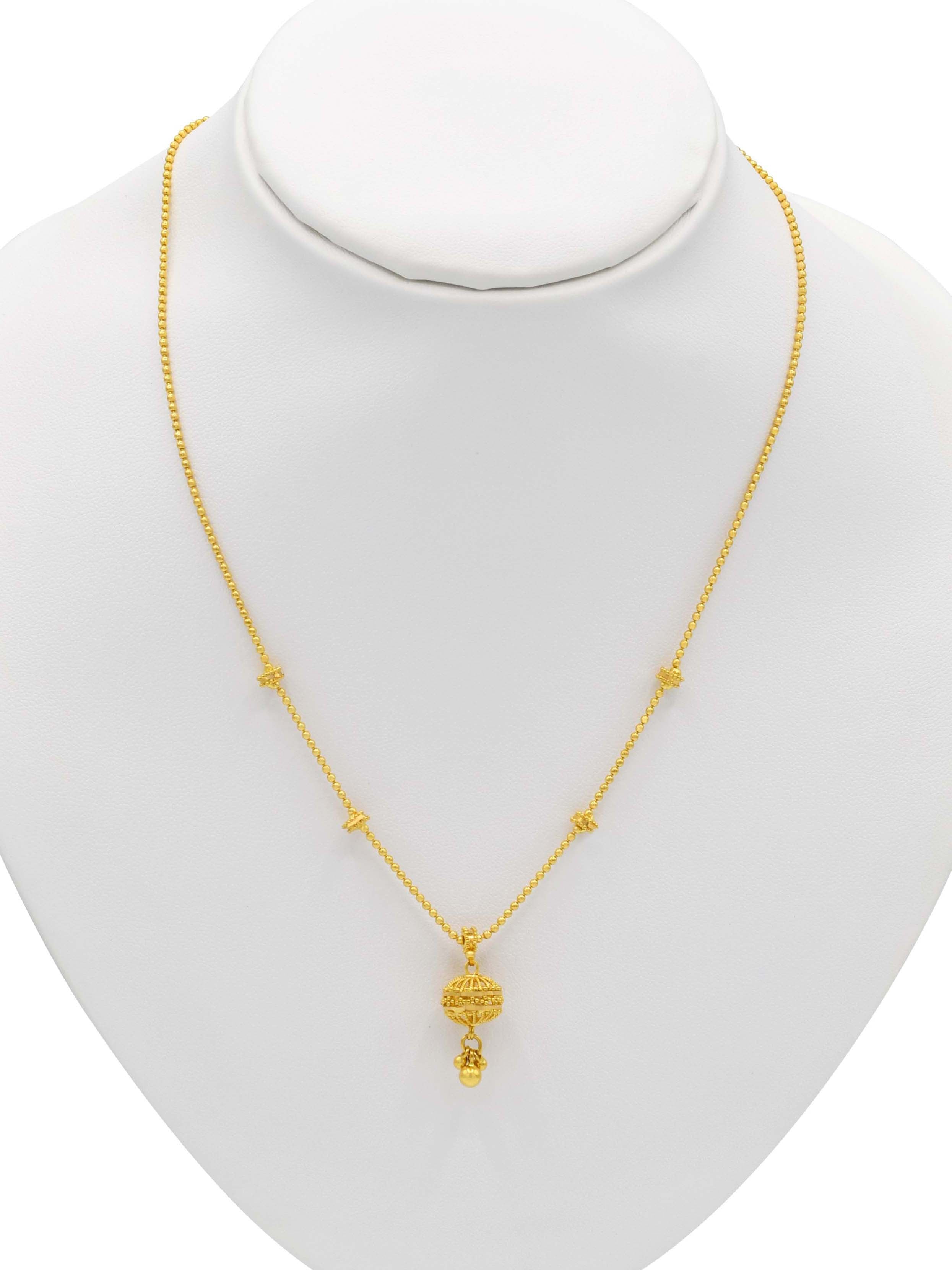 22ct Gold Ball Necklace Set