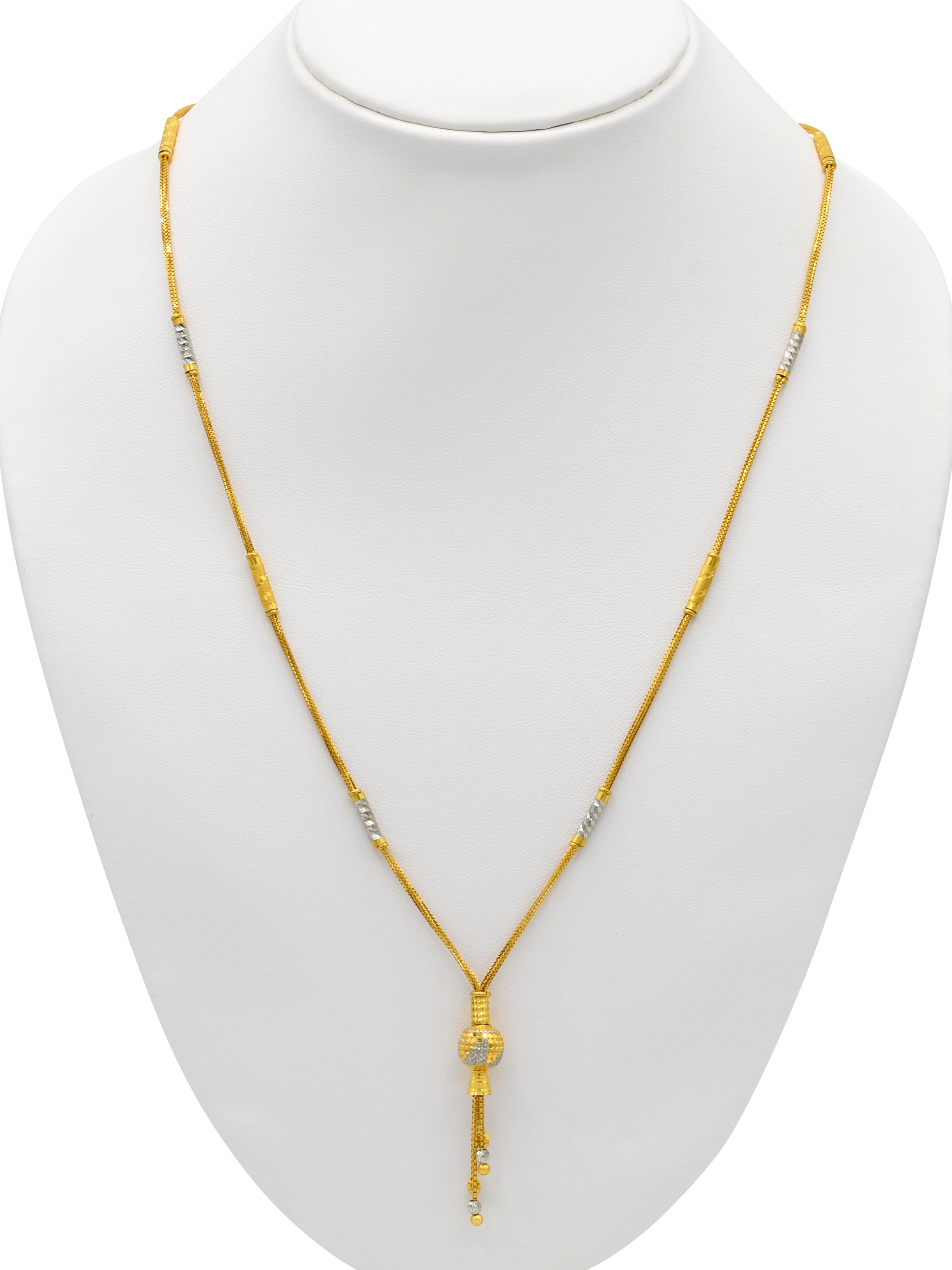 22ct Gold Two Tone Fancy Chain