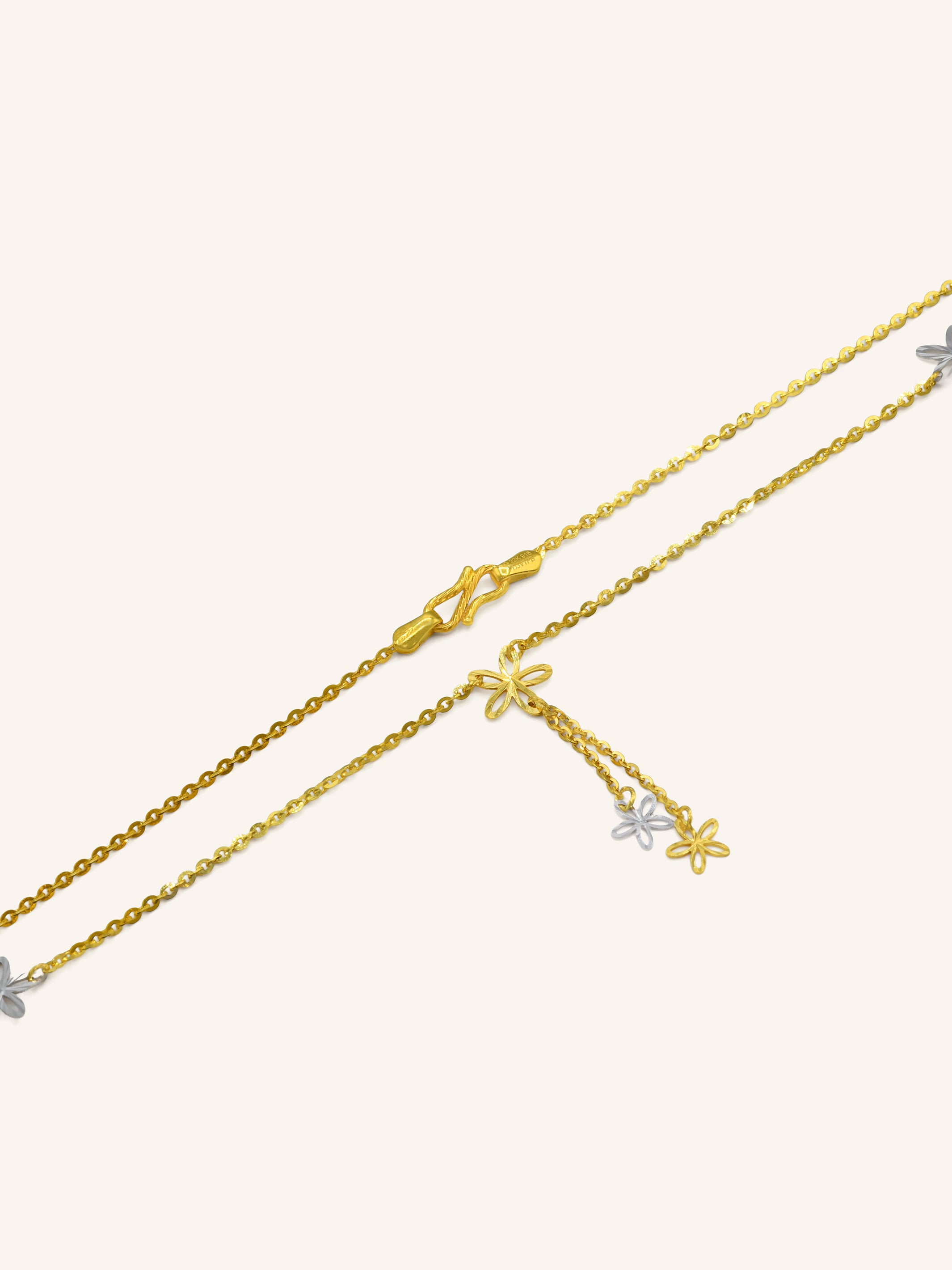 22ct Gold Two Tone Fancy Chain - Roop Darshan