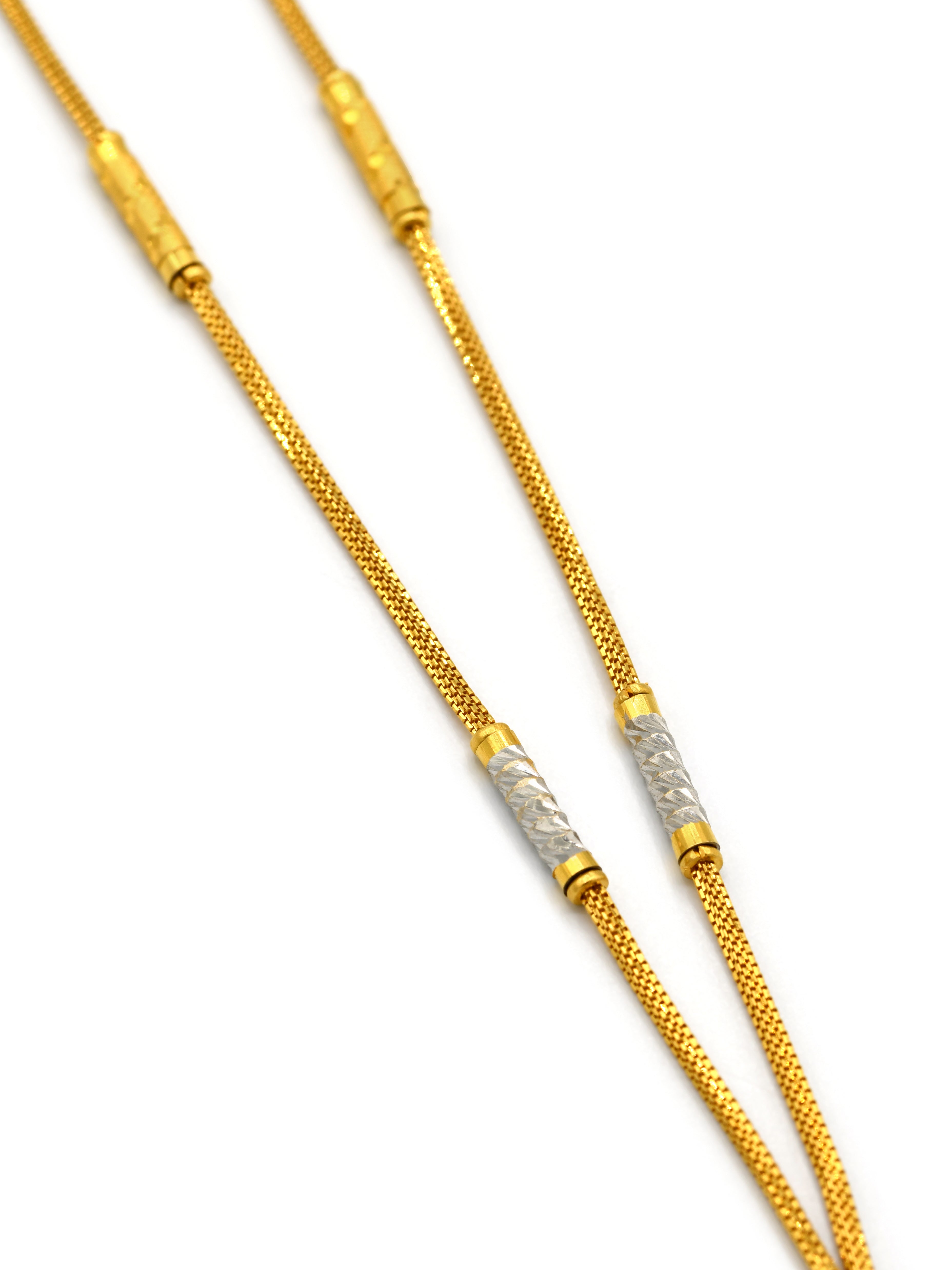 22ct Gold Two Tone Fancy Chain