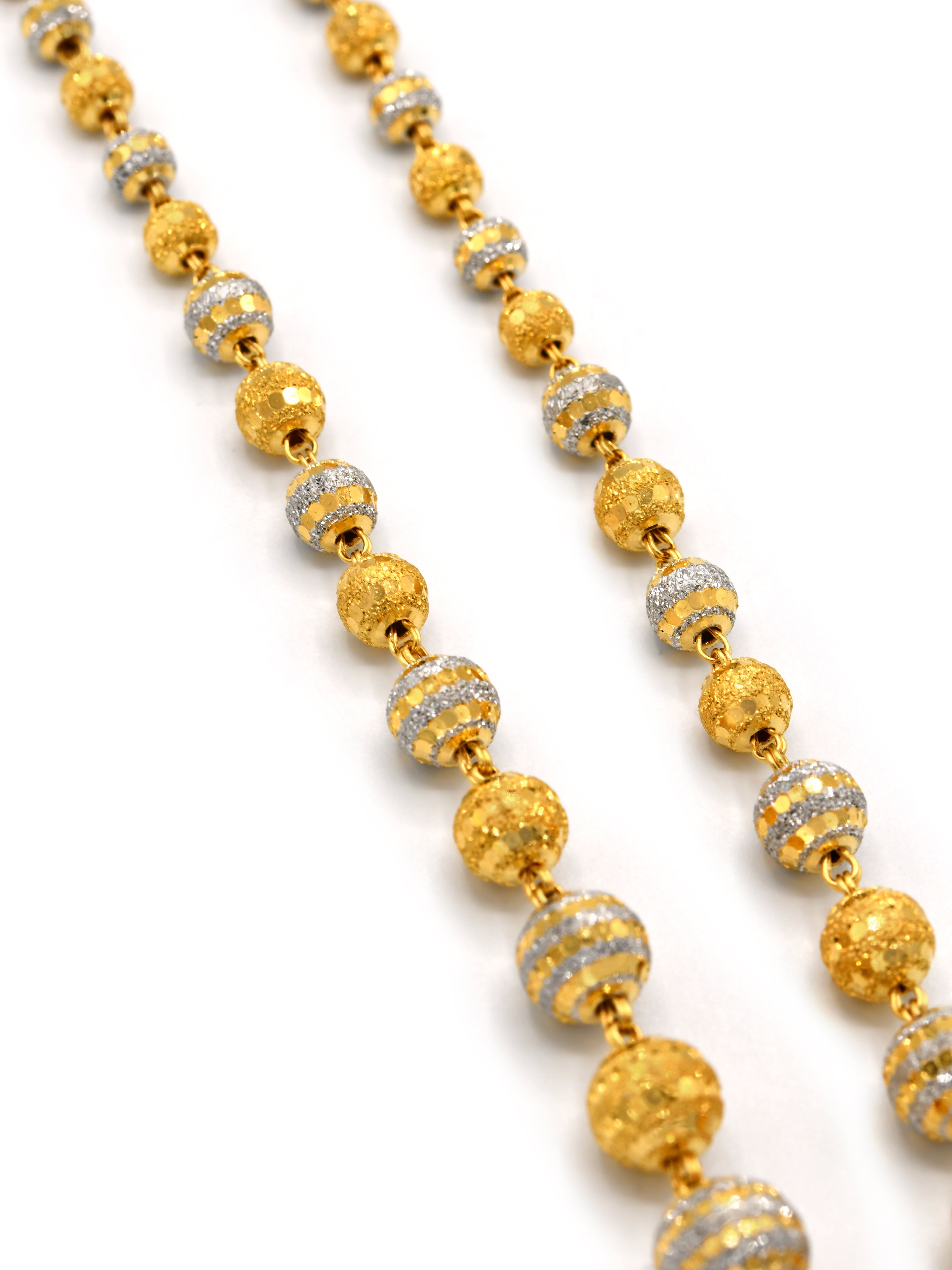 22ct Gold Two Tone Ball Fancy Chain