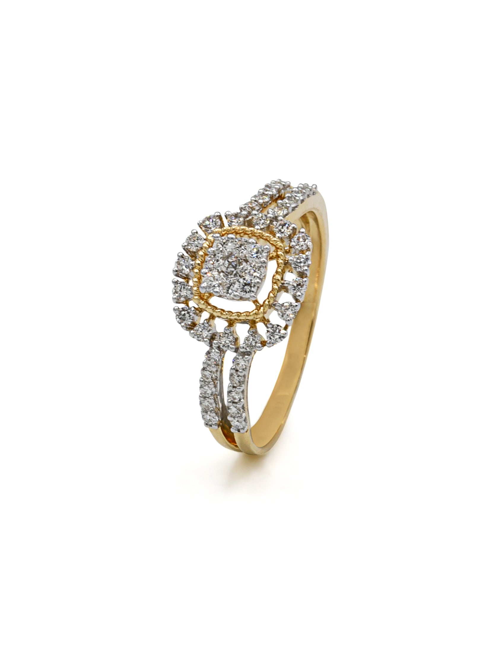 18ct Gold Dia Ladies Ring NW 3.09 GMS 45 Dia 0.41ct - Roop Darshan