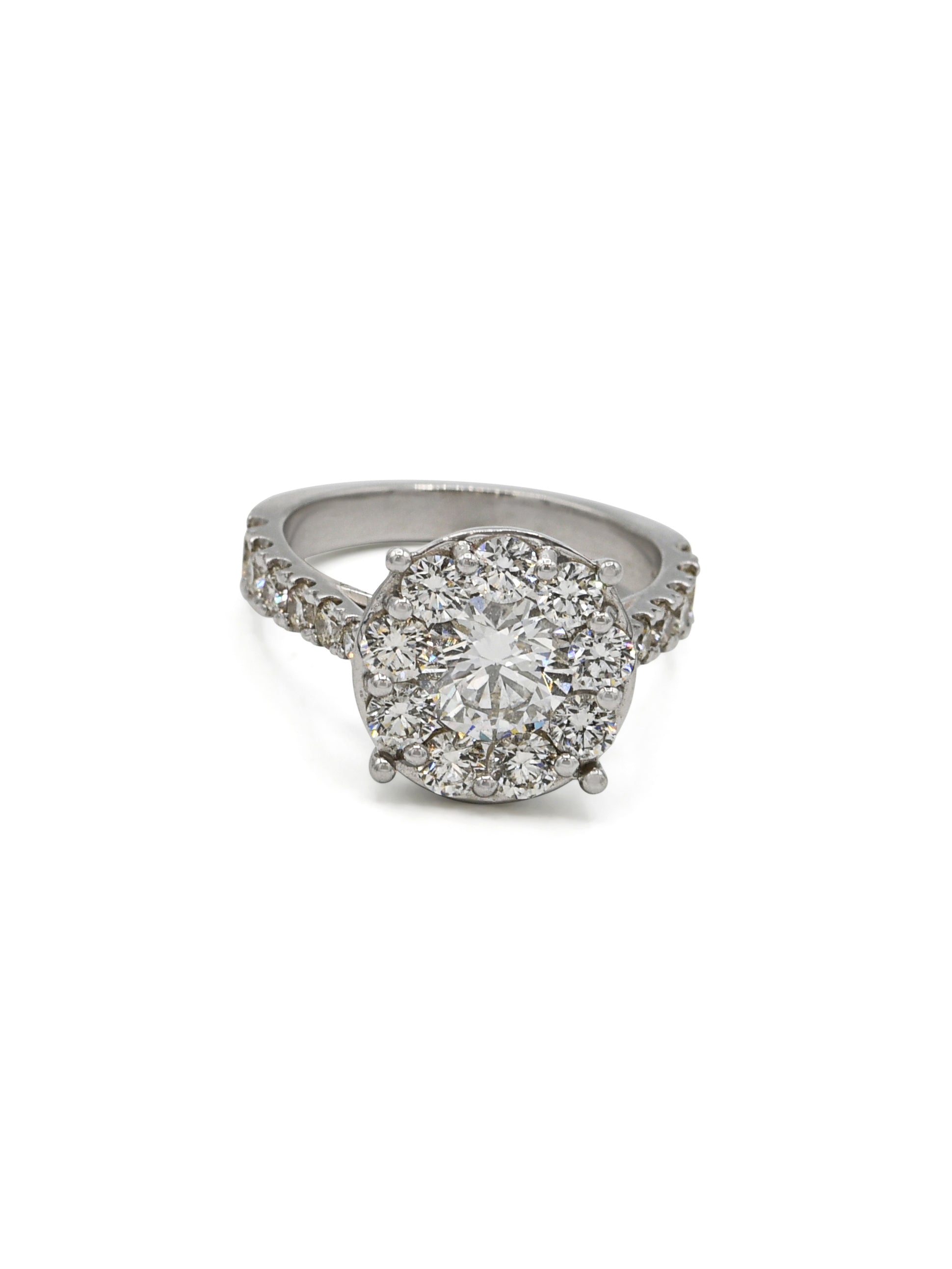 950 Platinum Diamond Ring 22 Dia 2.37ct - Roop Darshan