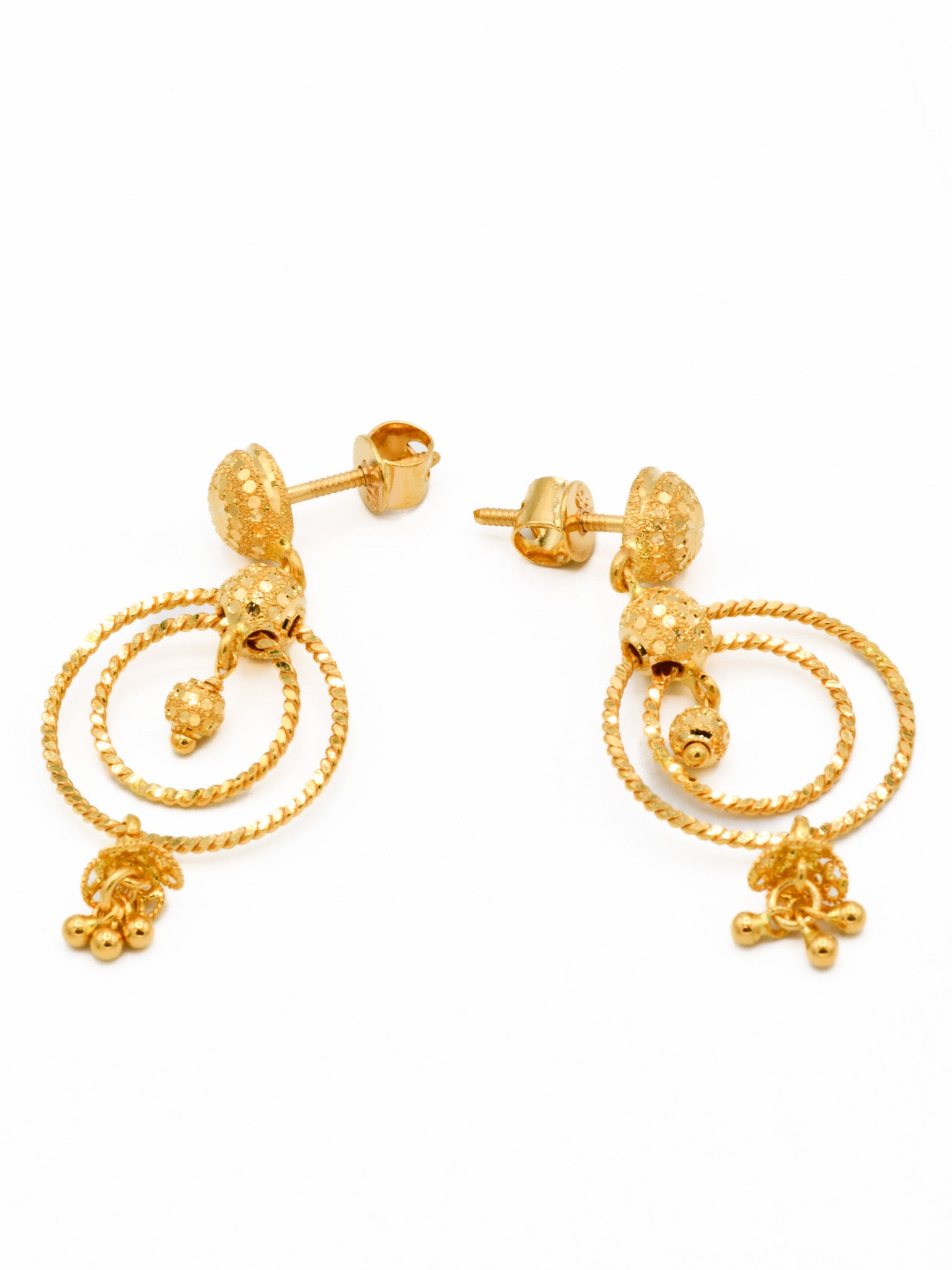 22ct Gold Pendant Earrings Set - Roop Darshan