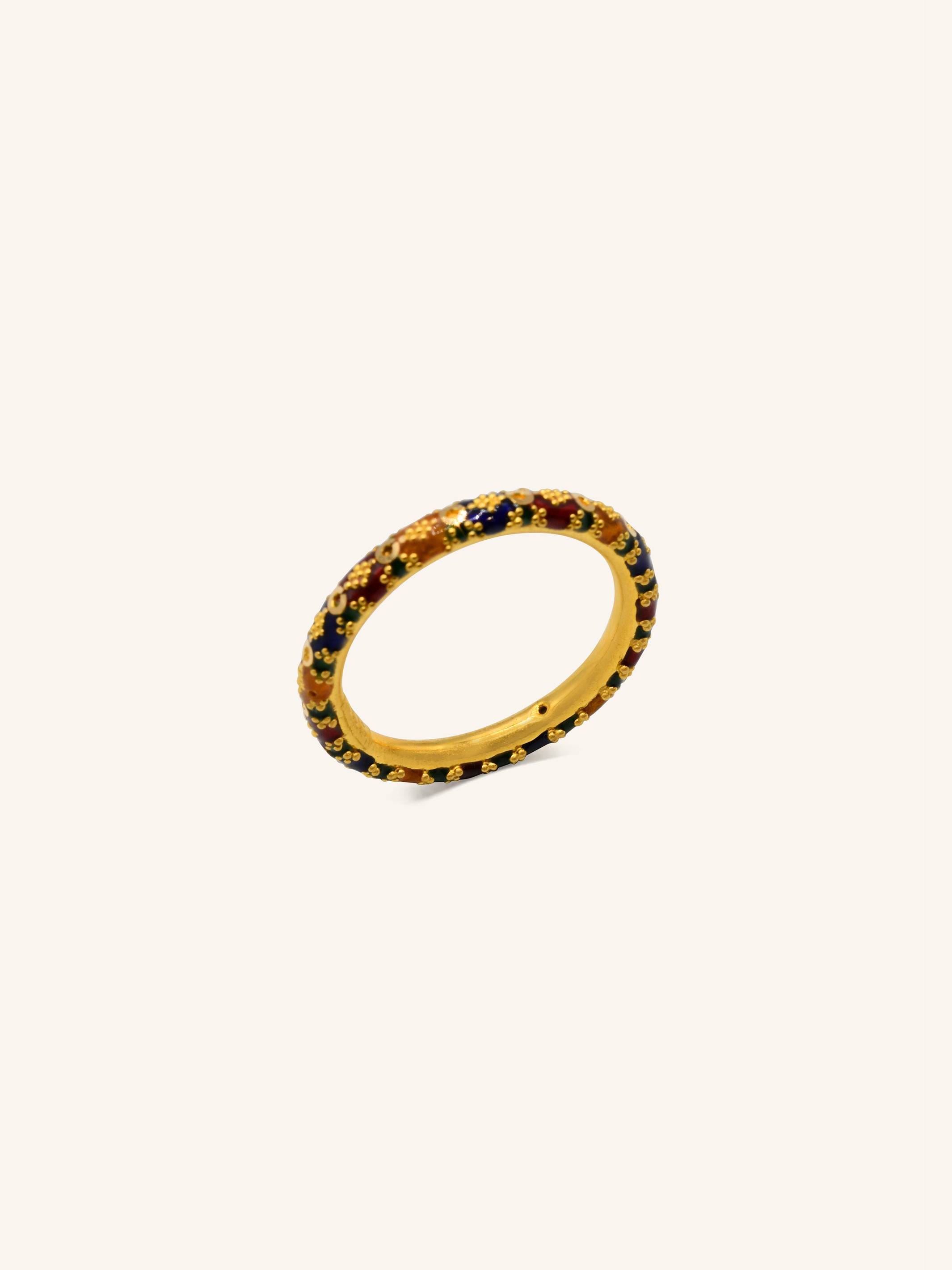 22ct Gold Minakari Band Ring 3.18 GMS - Roop Darshan
