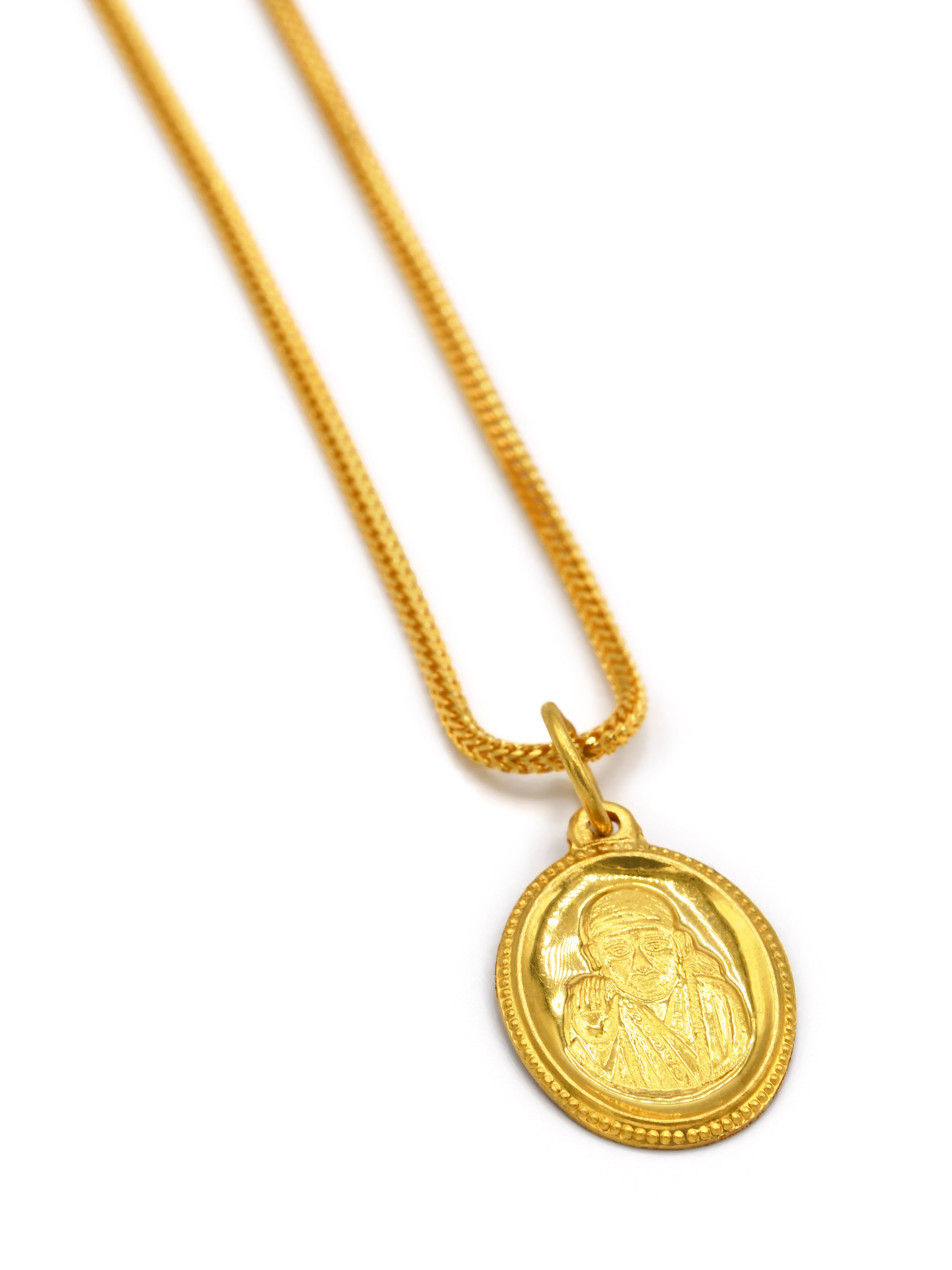 22ct Gold Sai Baba Pendant - Roop Darshan
