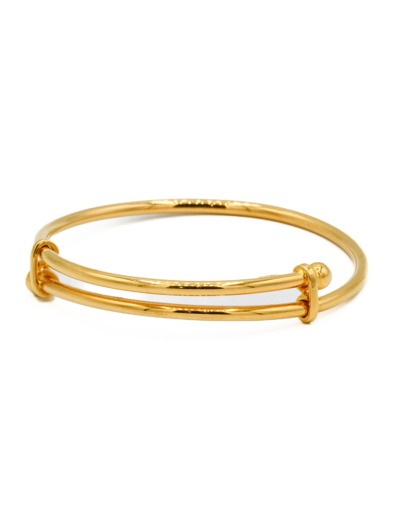 22ct Gold Adjustable Pair Baby Bangle - Roop Darshan