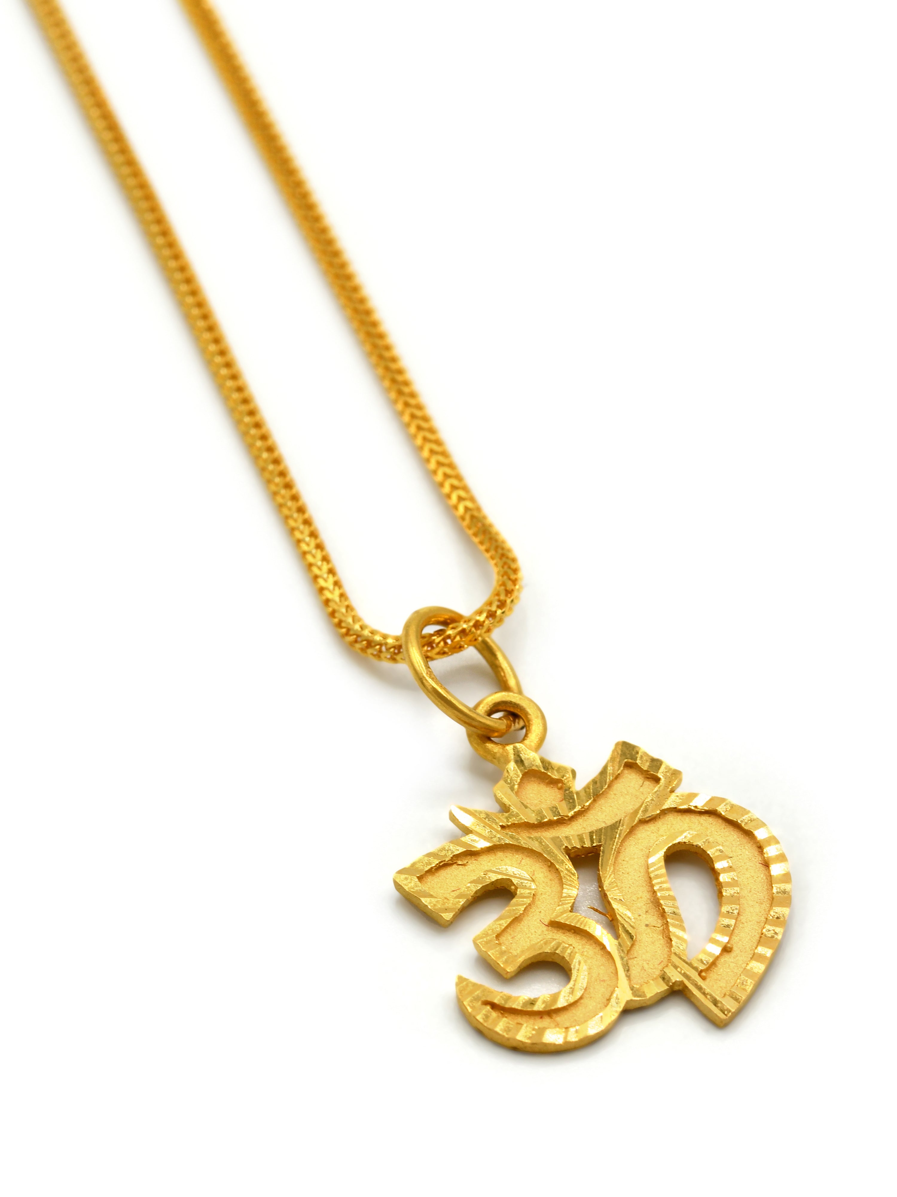22ct Gold Om Pendant - Roop Darshan
