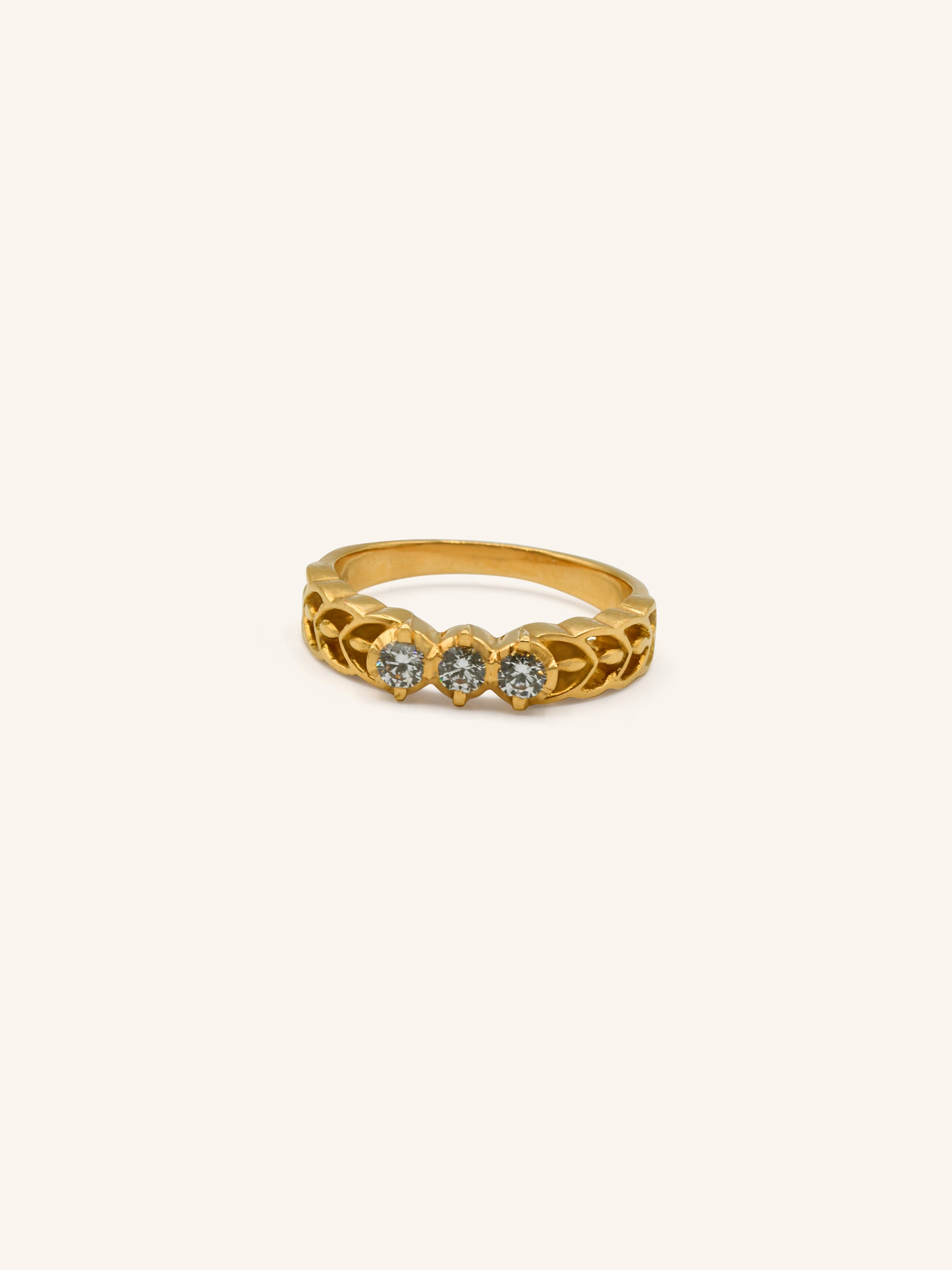22ct Gold CZ Band Ring 5.08 GMS - Roop Darshan
