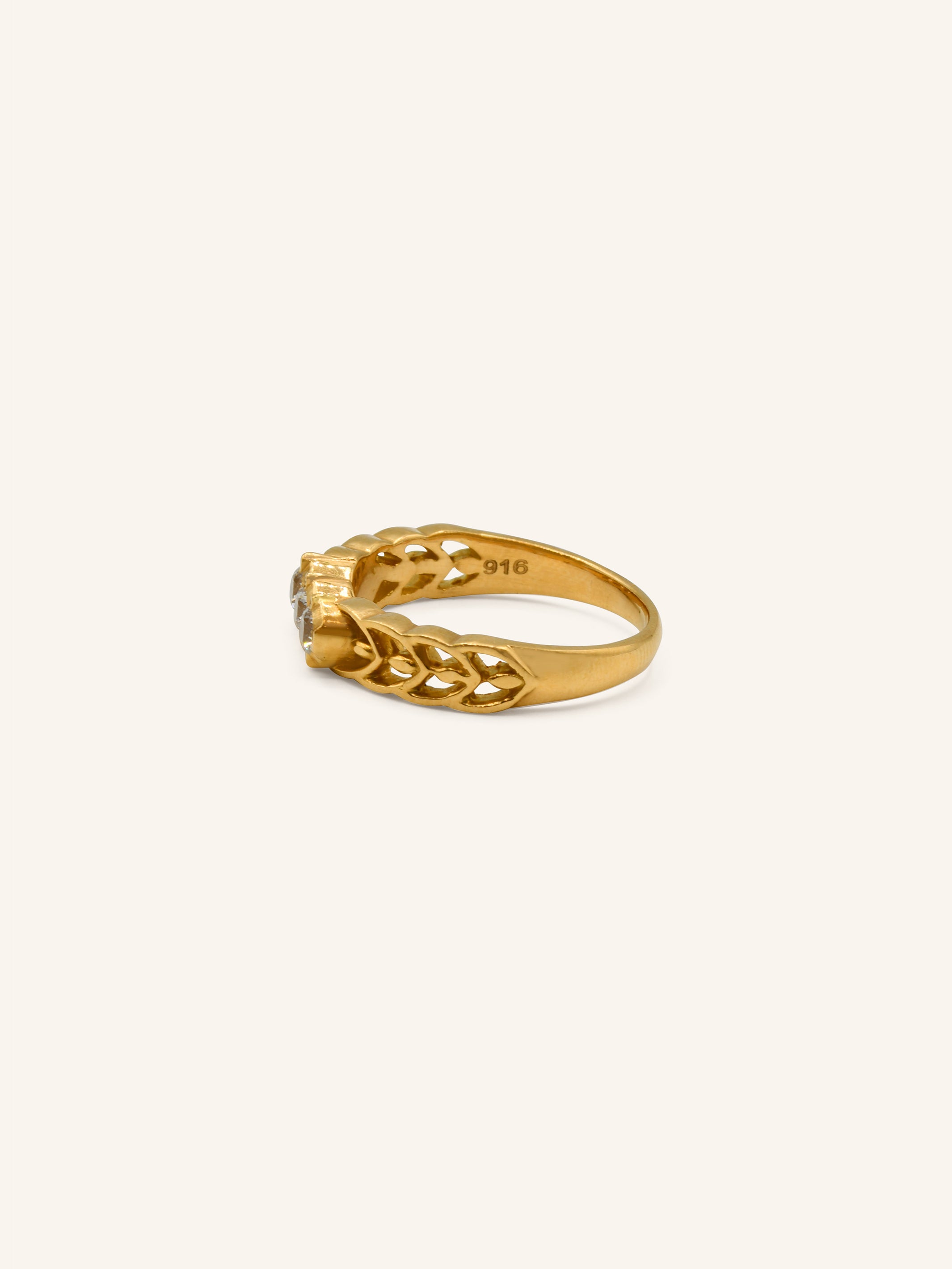 22ct Gold CZ Band Ring 5.08 GMS - Roop Darshan