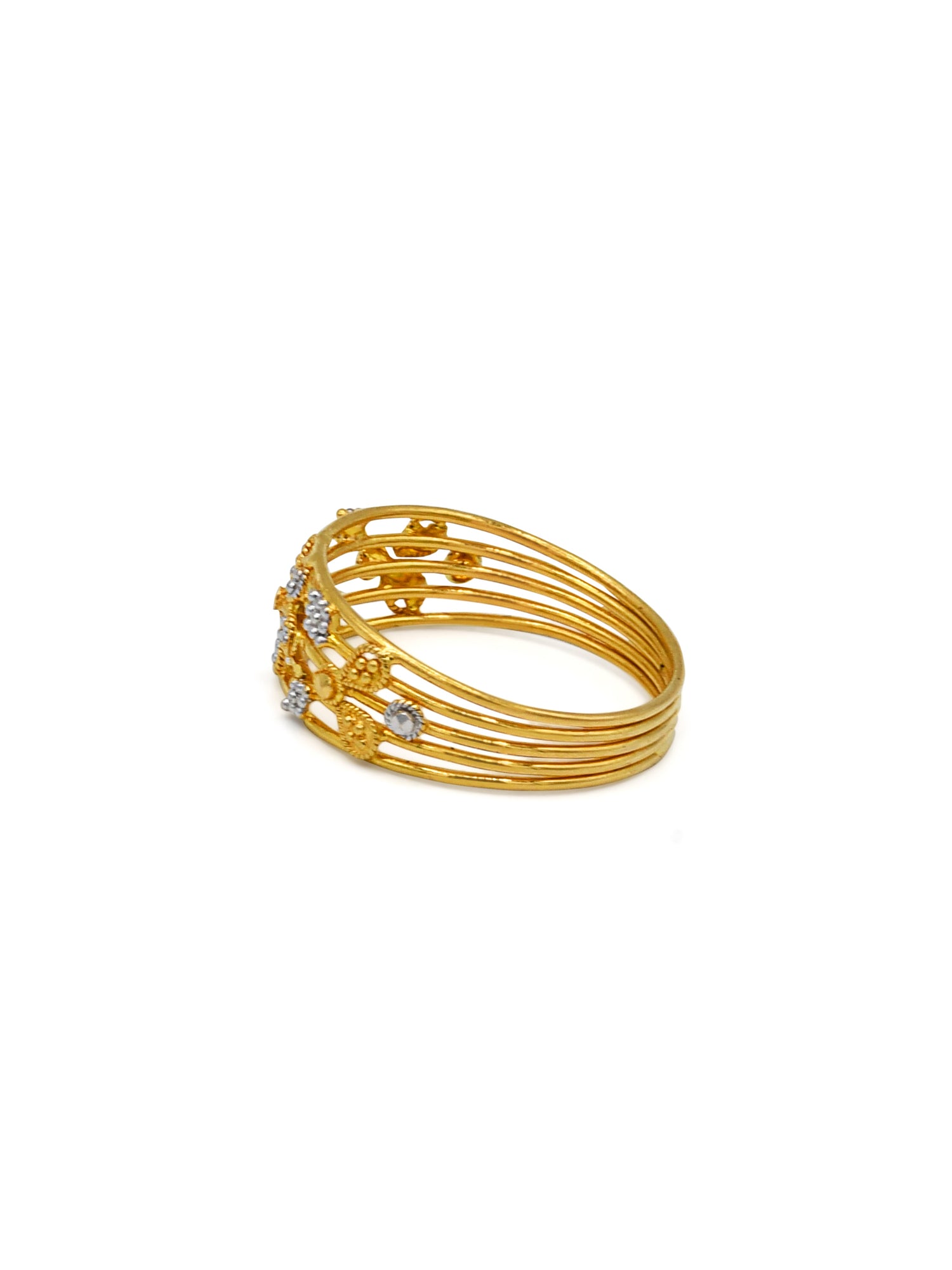 22ct Gold Two Tone Ladies Ring