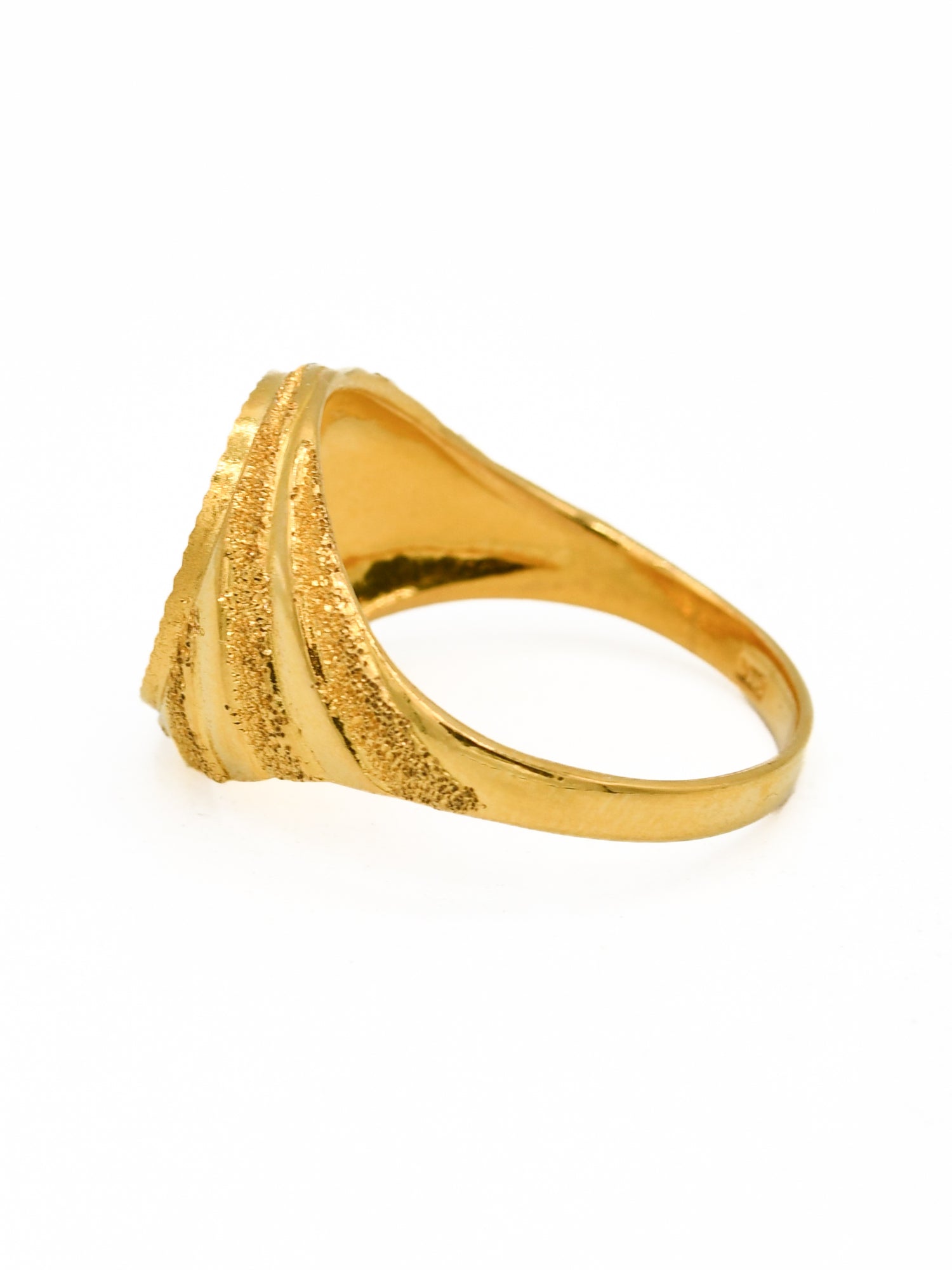 22ct Gold Om Mens Ring - Roop Darshan