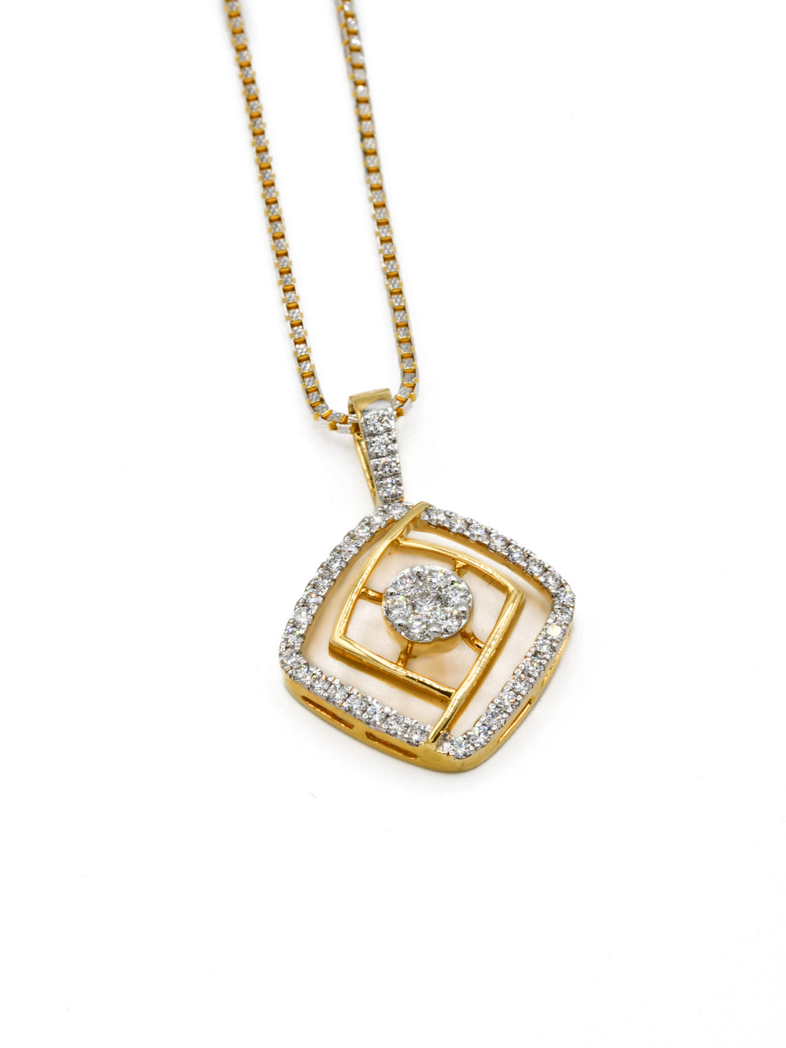 18ct Gold Diamond Pendant - 0.54 cts - Roop Darshan
