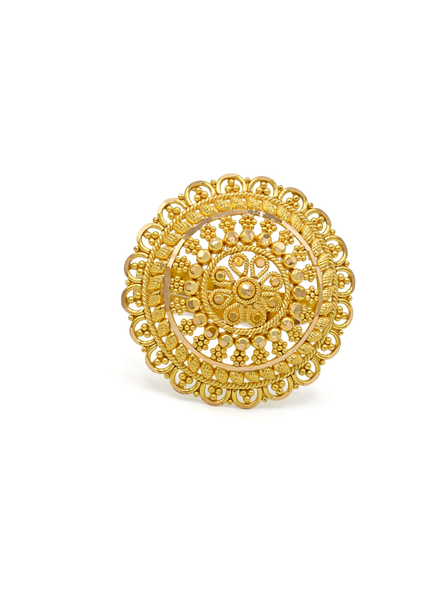 22ct Gold Round Top Ladies Ring