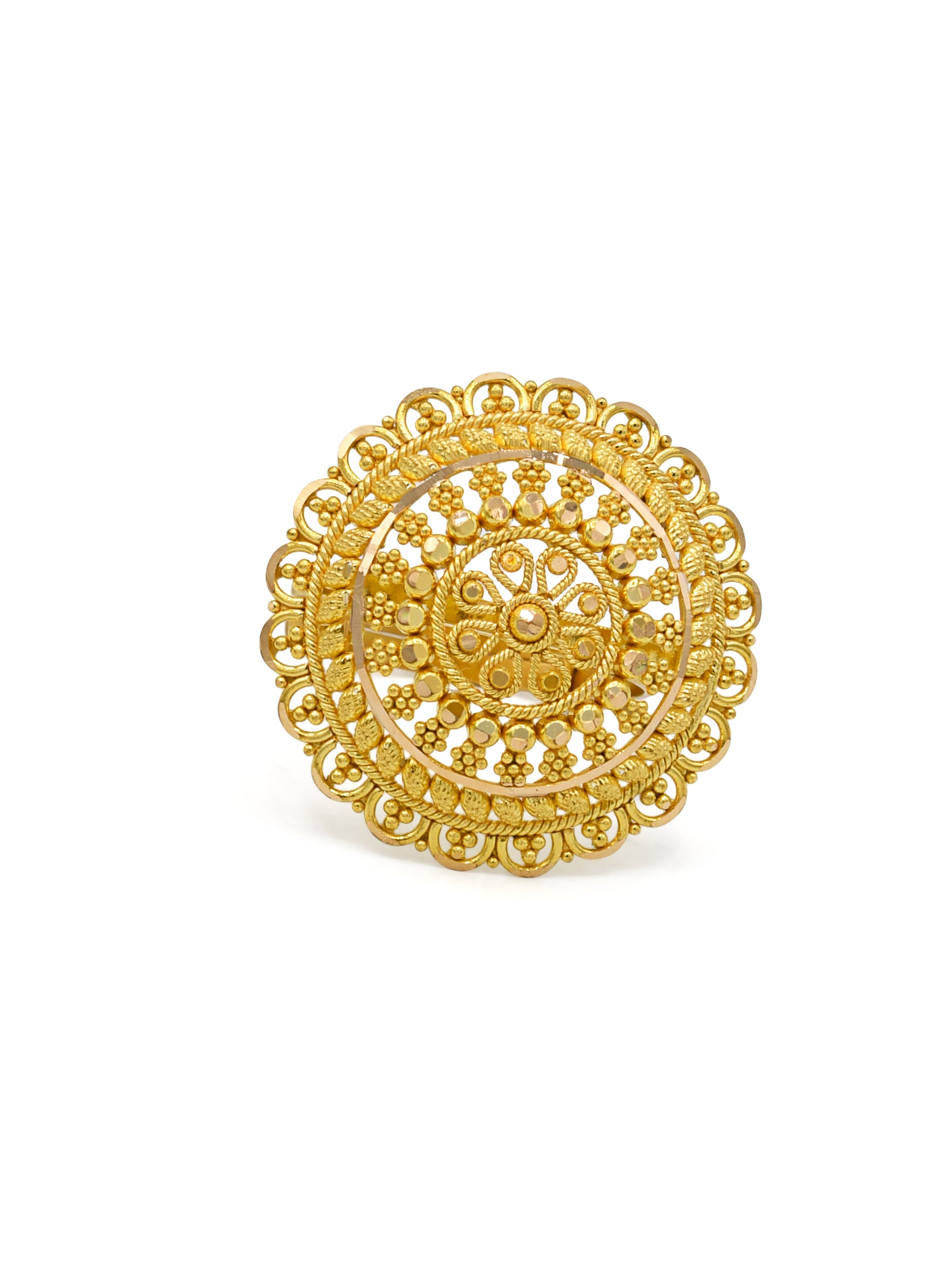 22ct Gold Round Top Ladies Ring