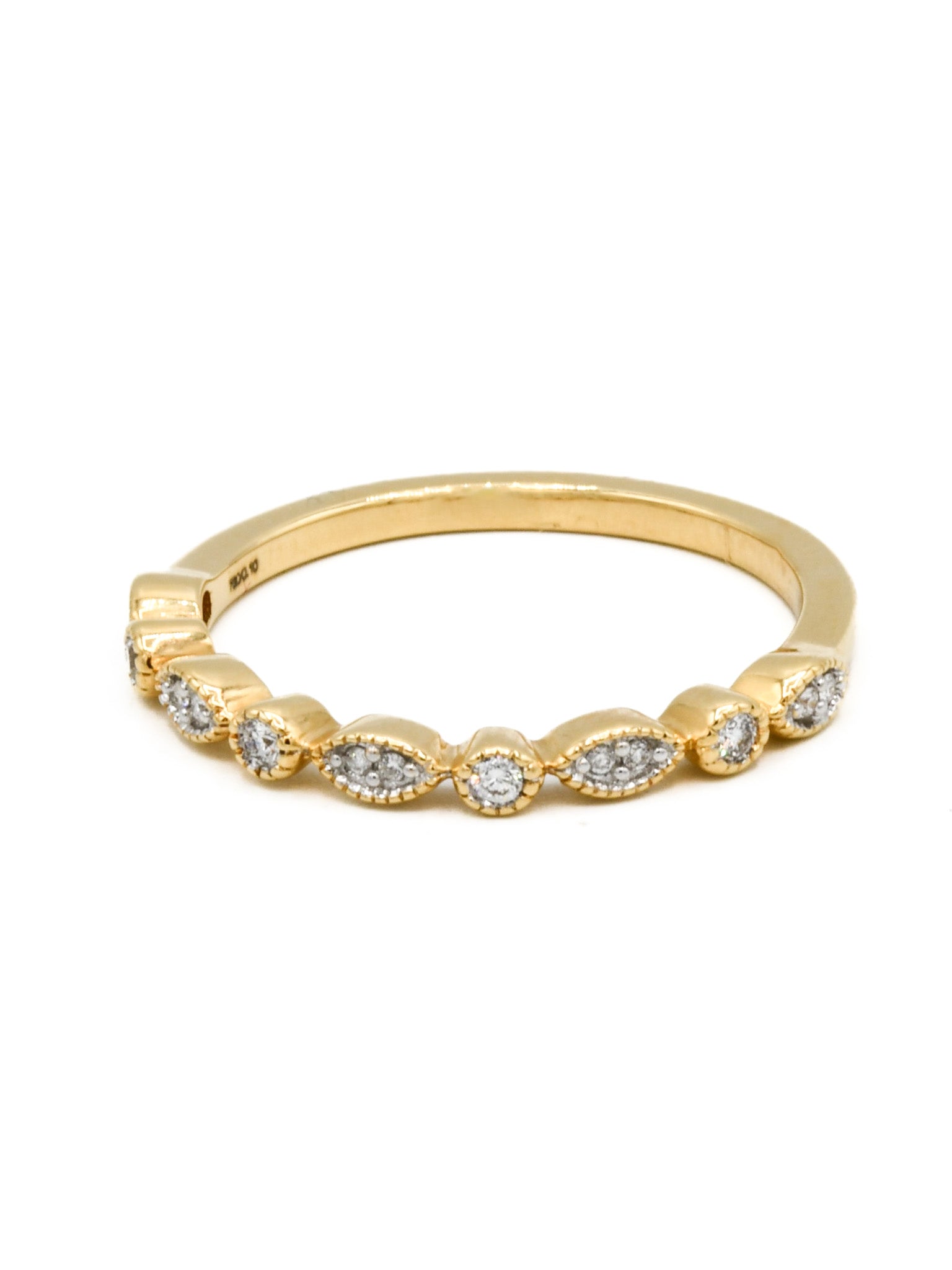 18ct Gold 0.10ct Diamond Ladies Ring - Roop Darshan