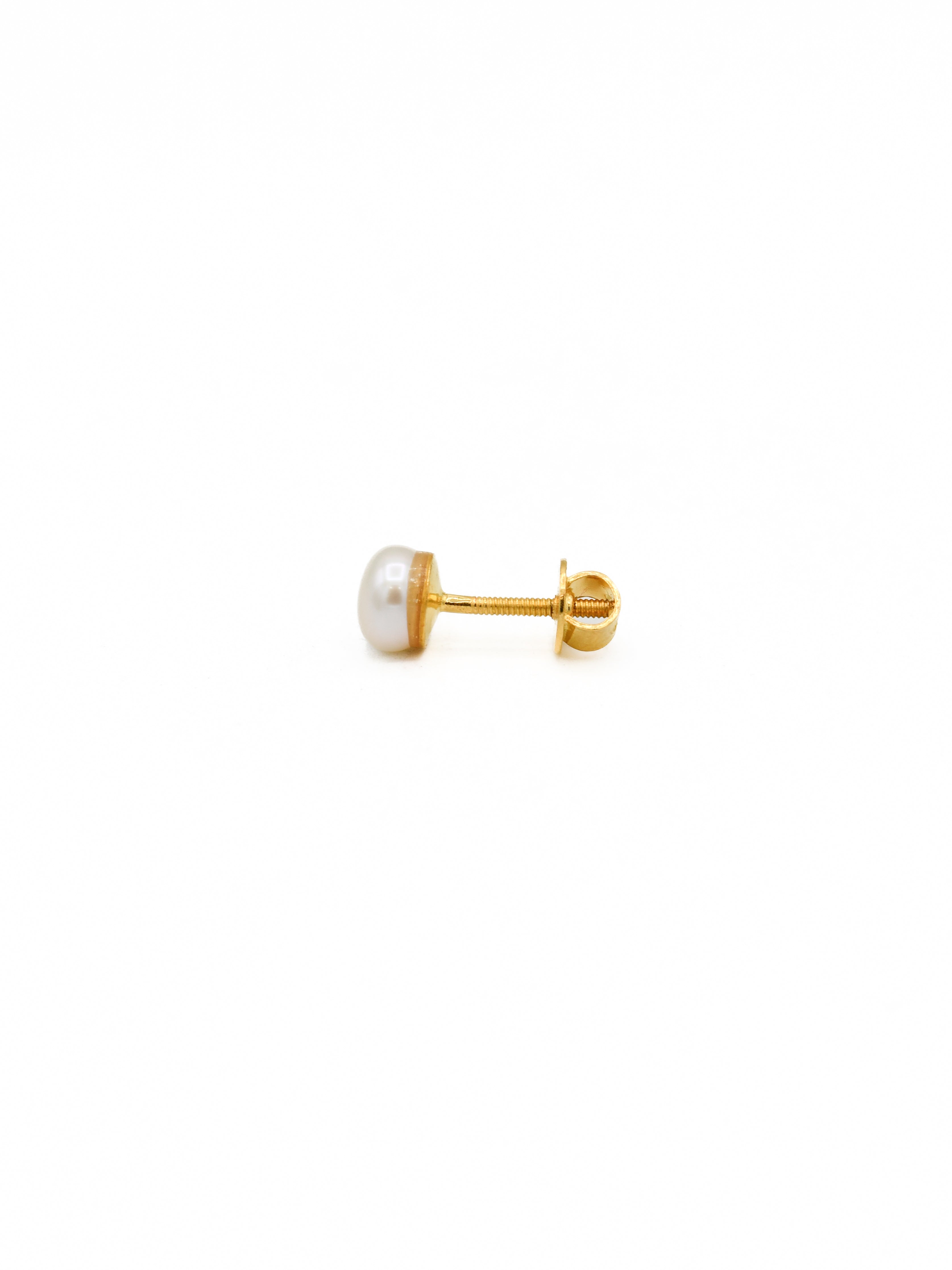 22ct Gold Pearl Stud Earrings - Roop Darshan